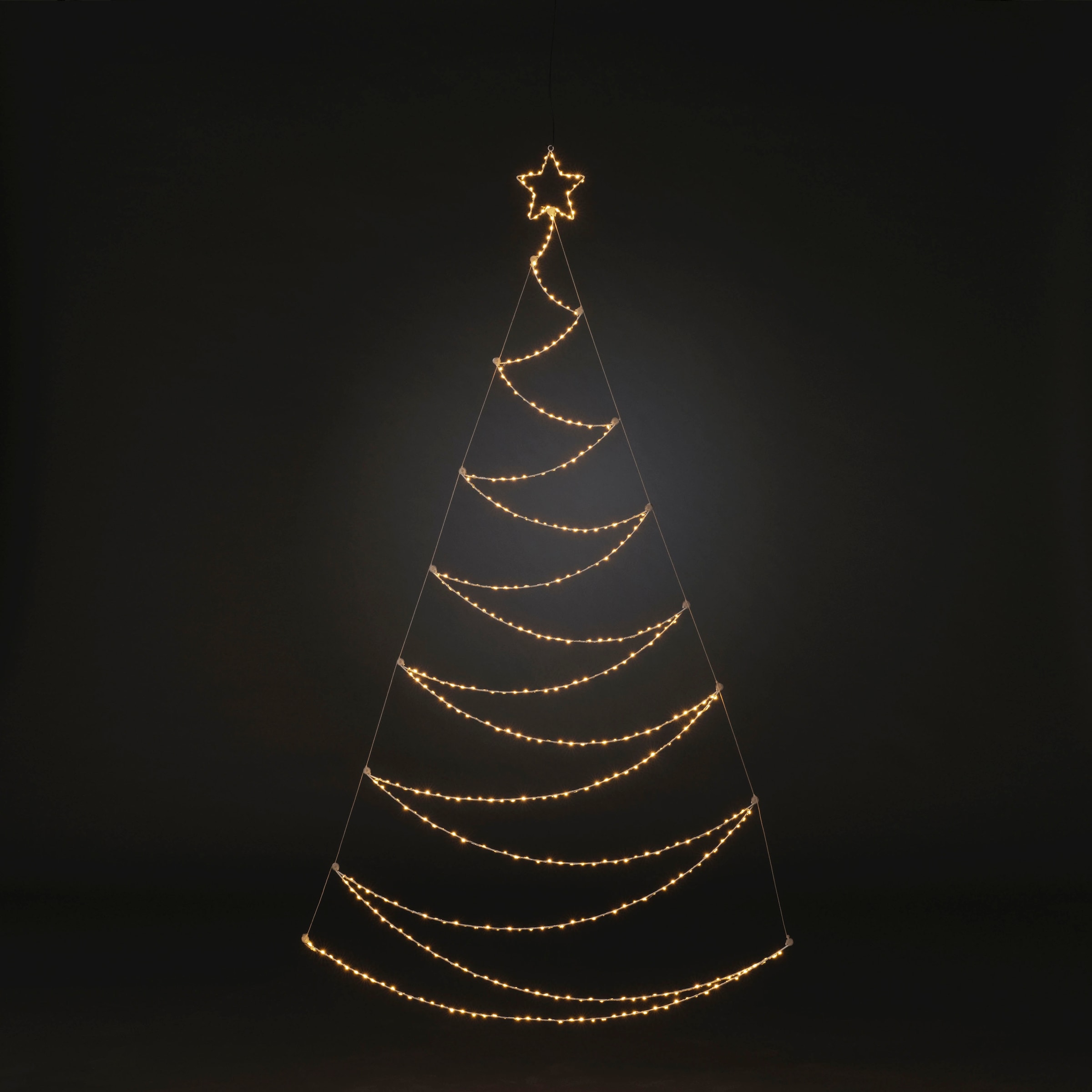 KONSTSMIDE LED Dekolicht »LED Metallweihnachtsbaum, weiß, 420 bernsteinfarbene Dioden«, 420 flammig