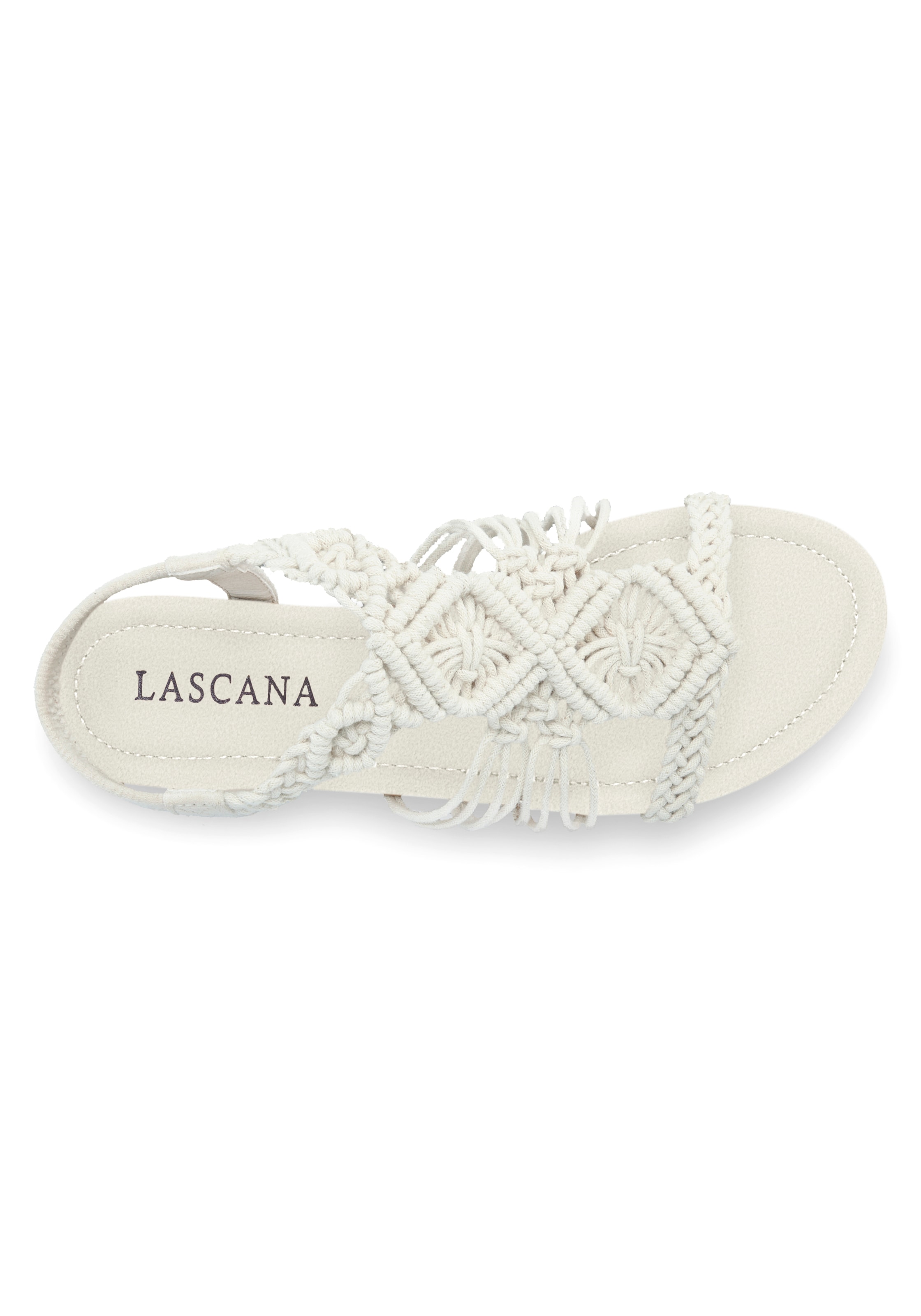 LASCANA Sandale »Sommerschuh«  Sandalette, Sommerschuh mit elastischem Riemchen VEGAN