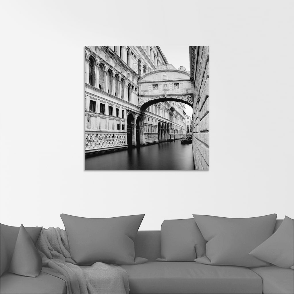 Artland Glasbild »Seufzerbrücke«, Italien, (1 St.)