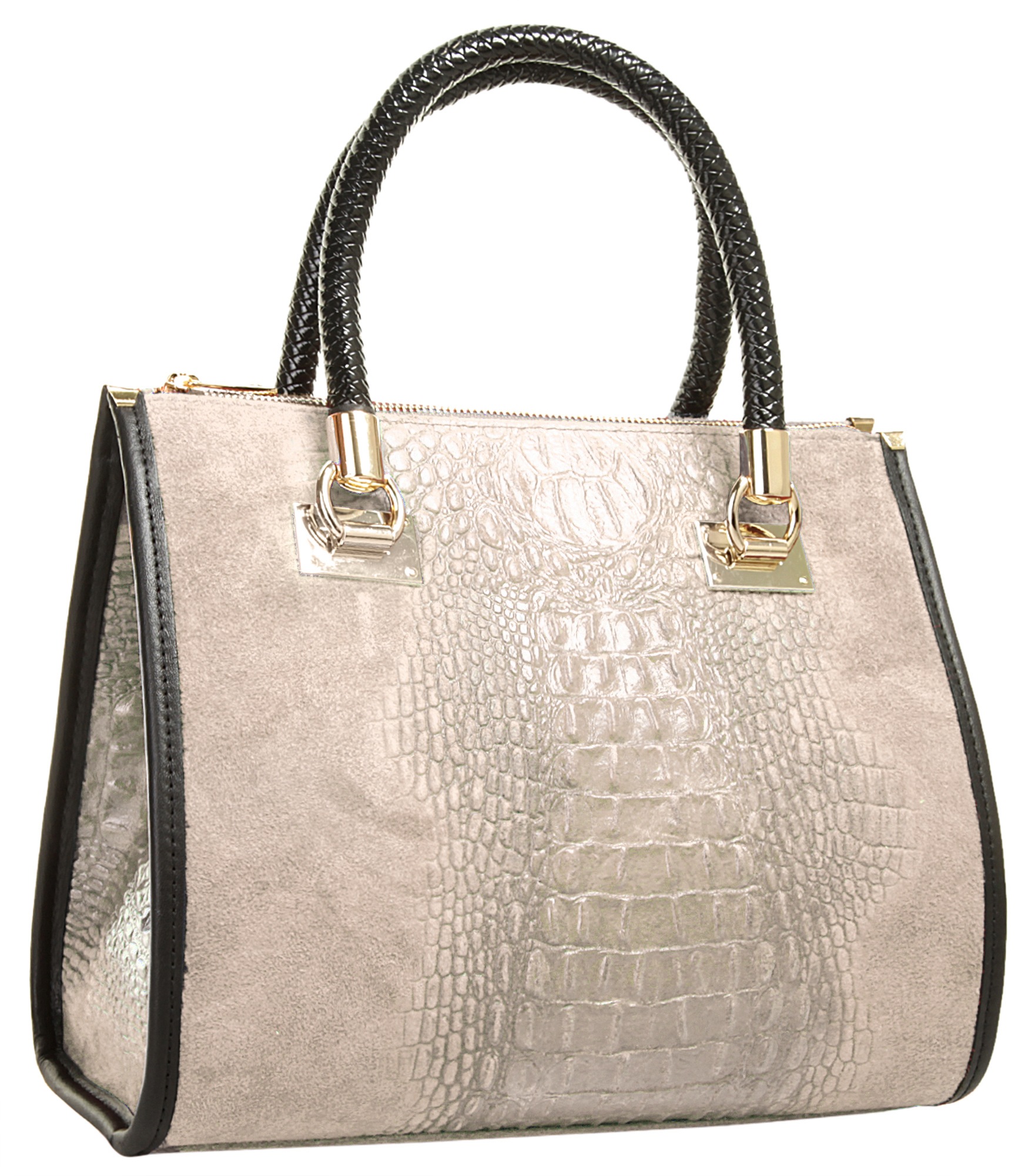 Cluty Henkeltasche, echt Leder, Made in Italy