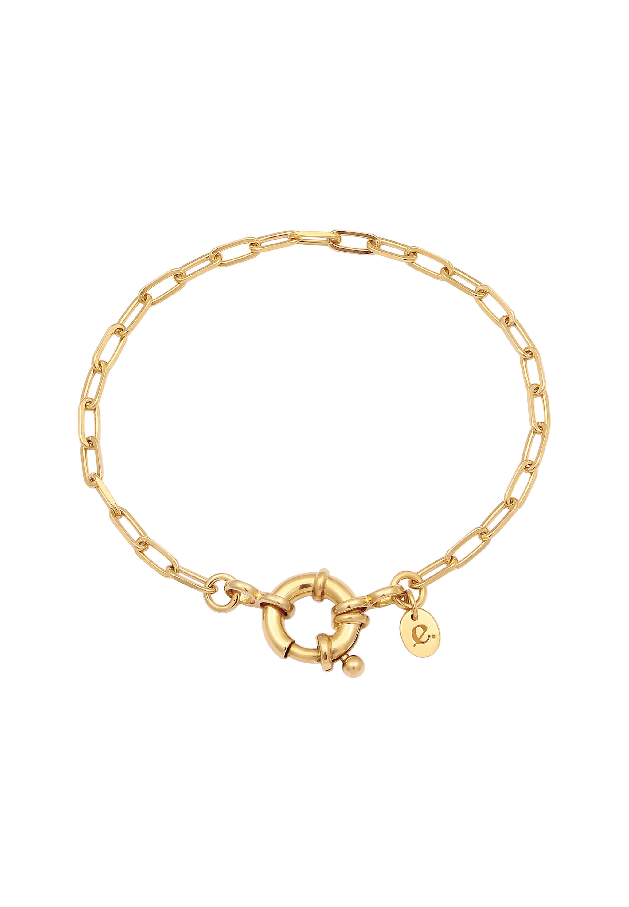 Elli Premium Armkette »Armband Gliederkette Federring Modern 925 Sterling Silber«