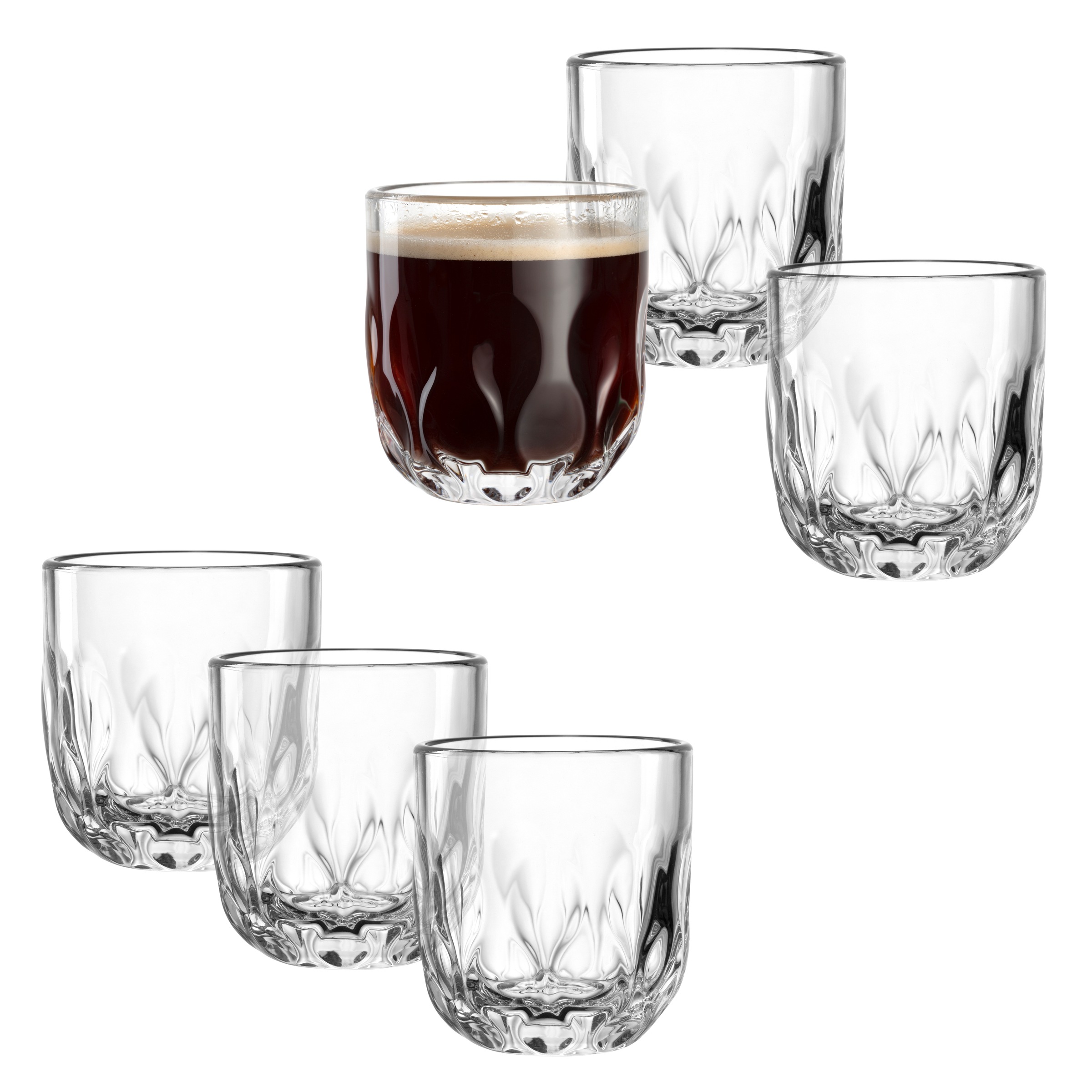 Leonardo Kaffeegläser (3) Gocce 220 ml 6er Set