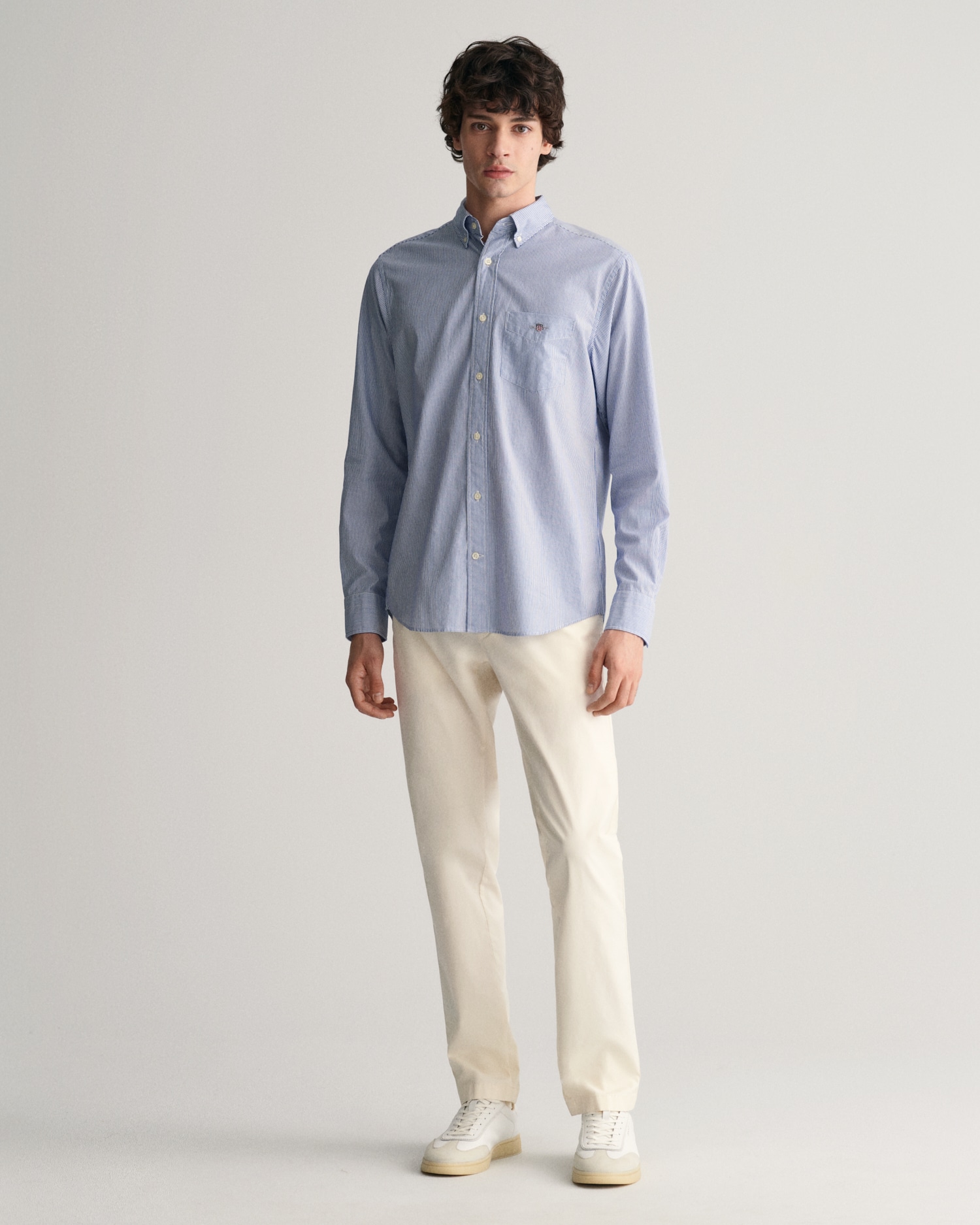 Gant Langarmhemd »REG POPLIN BANKER SHIRT« Banker Stripe Popeline, leichte Baumwolle