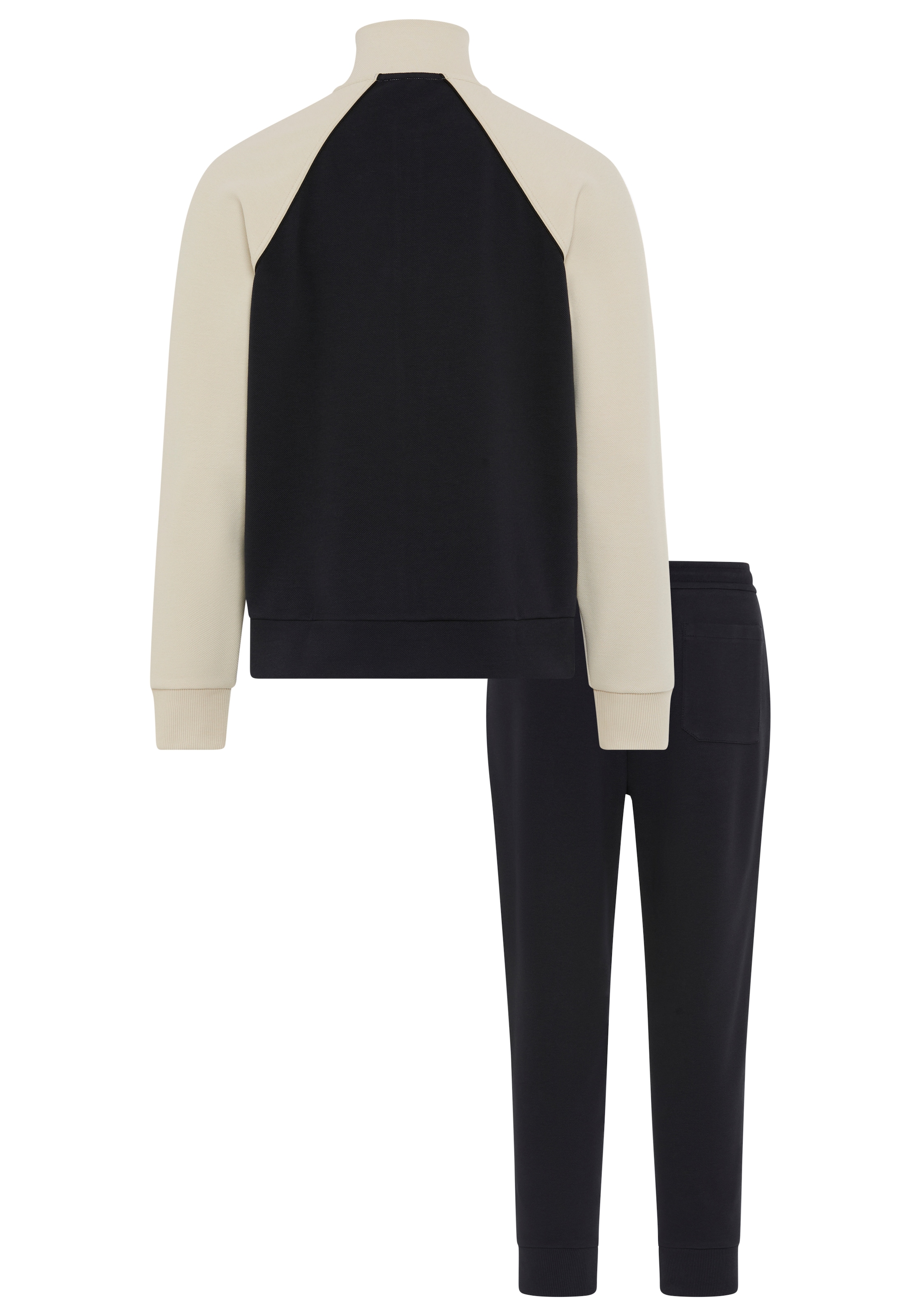 BOSS GREEN Jogginganzug Set, 2 tlg.,  Trainingsanzug Stehkragen, kontrastfarbige Ärmel, Regular Fit