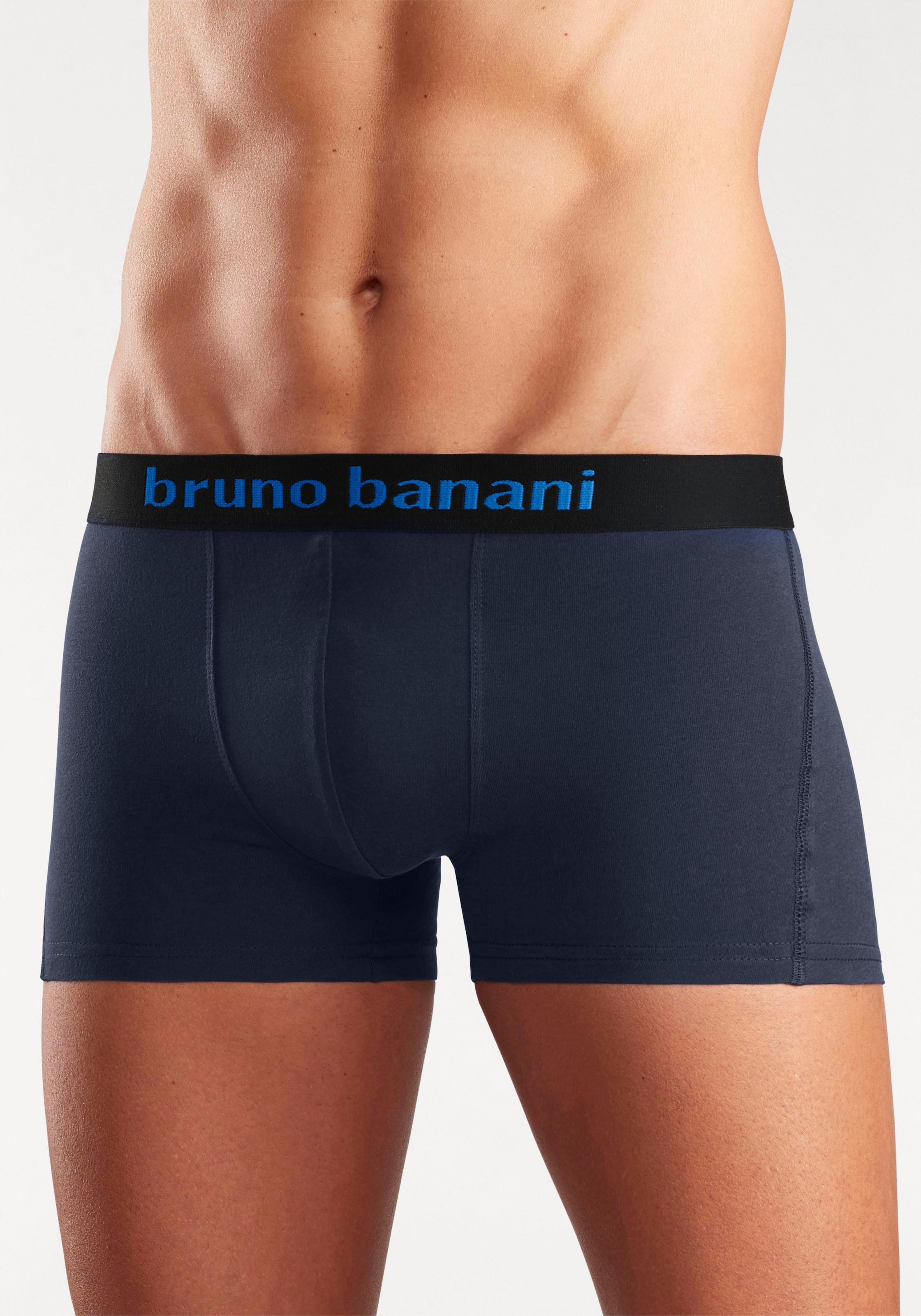 Bruno Banani Boxer, (Packung, 4 St.), mit farbigen Marken-Schriftzug am Bündchen