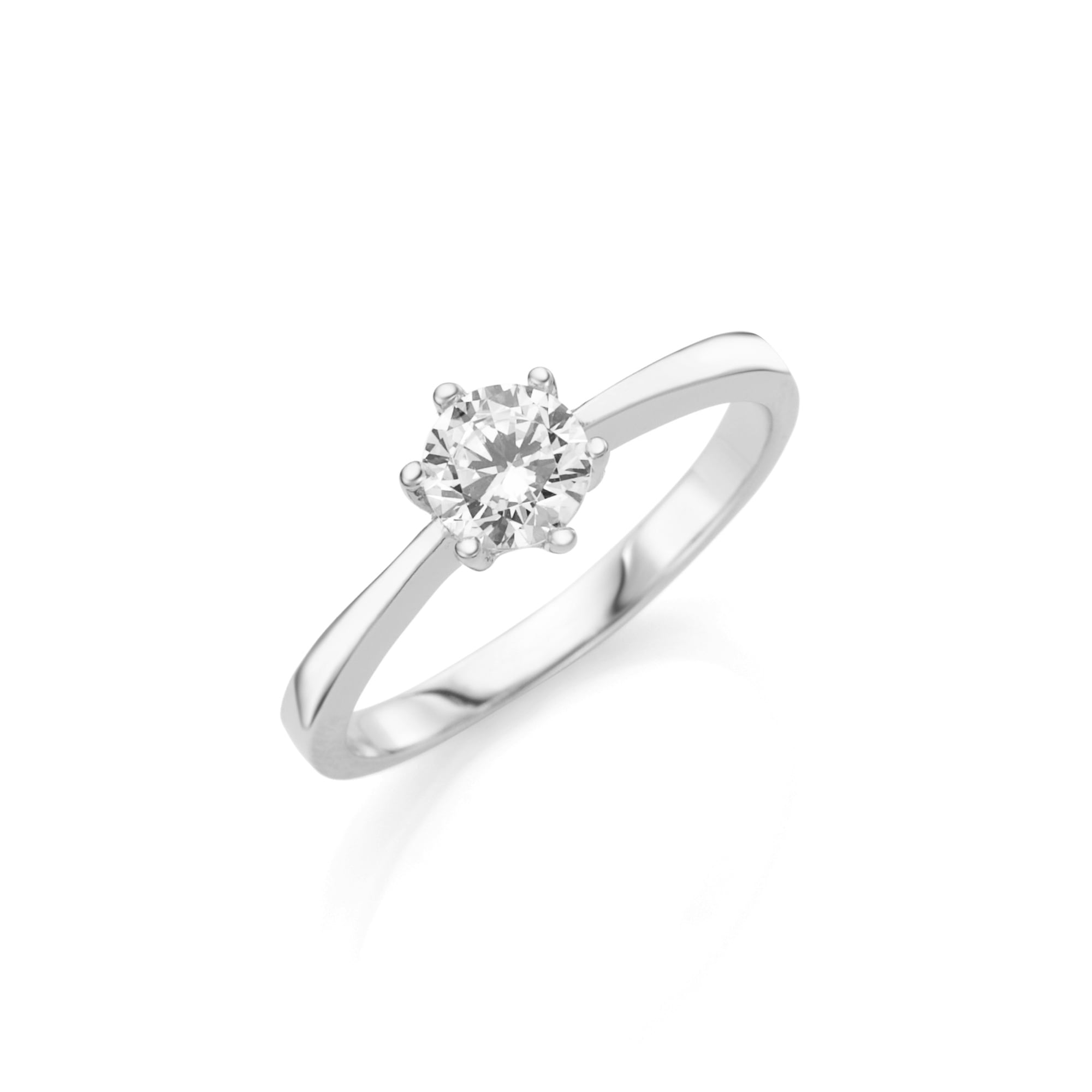 Smart Jewel Verlobungsring »Ring bezaubernd und klassisch, Zirkonia Stein, Silber 925«