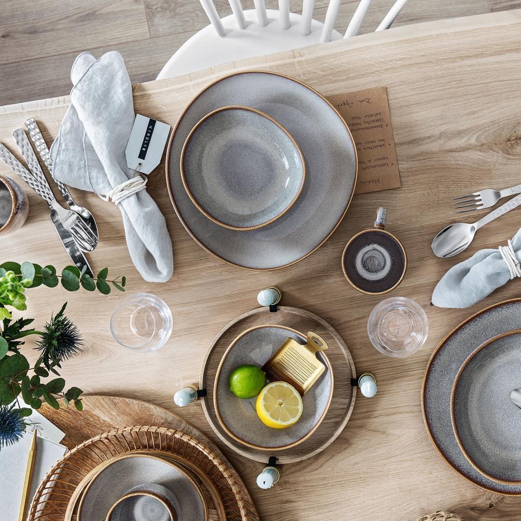 like. by Villeroy & Boch Geschirr-Set »Tafel-Set Lave 12er Set« Spülmaschinenfest, Mikrowellensicher