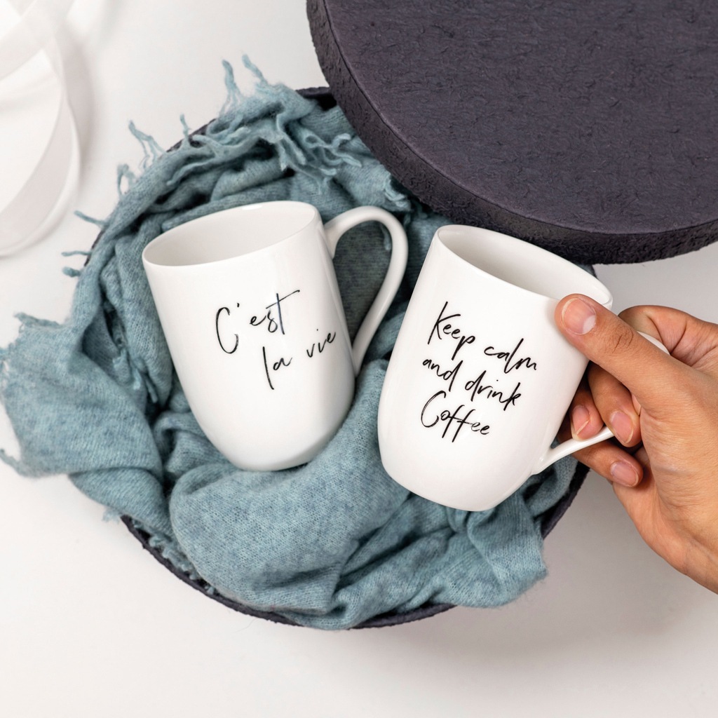 Villeroy & Boch Becher »Becher 'Keep calm and drink Coffee' Statement 290 ml 6er Set weiß«