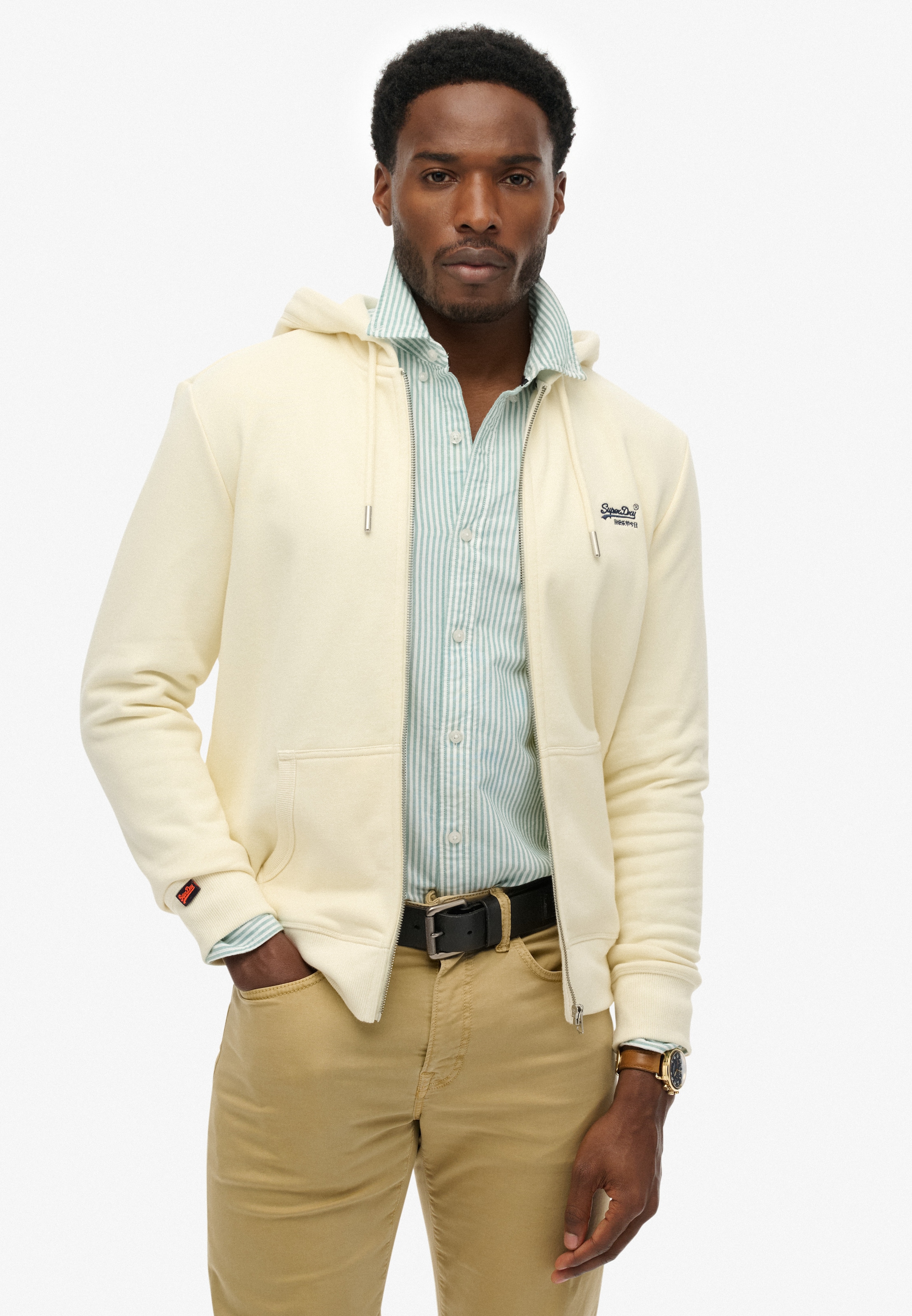 Superdry Kapuzensweatjacke »ESSENTIAL LOGO ZIP HOODIE HB« Baumwollmischung, slim fit