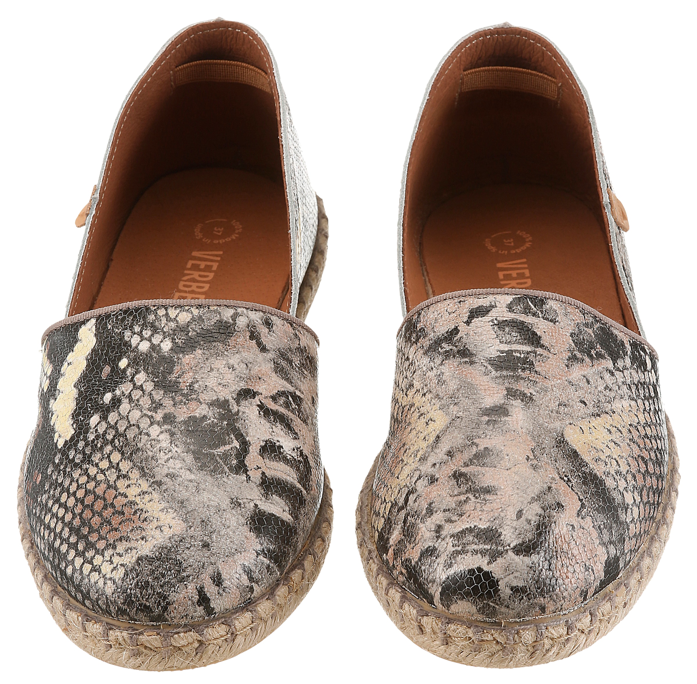 VERBENAS Espadrille »CARMEN«  Slipper, Schlupfschuh, Sommerschuh, Urlaubschuh in Reptil-Optik