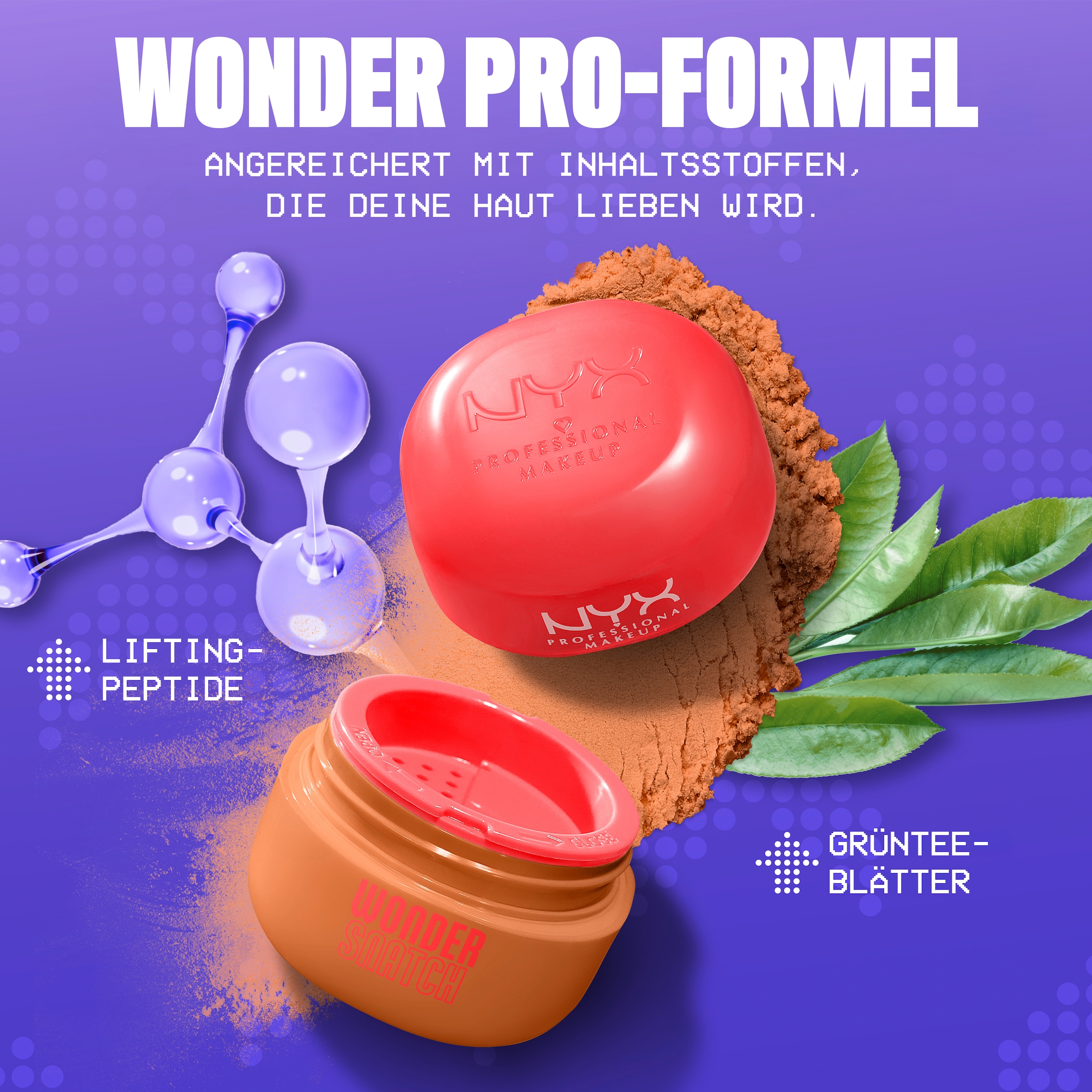 NYX Puder »NYX Professional Makeup Wonder Snatch Powder« angereichert mit grünem Tee für den antioxidativen Glow gesunder Haut