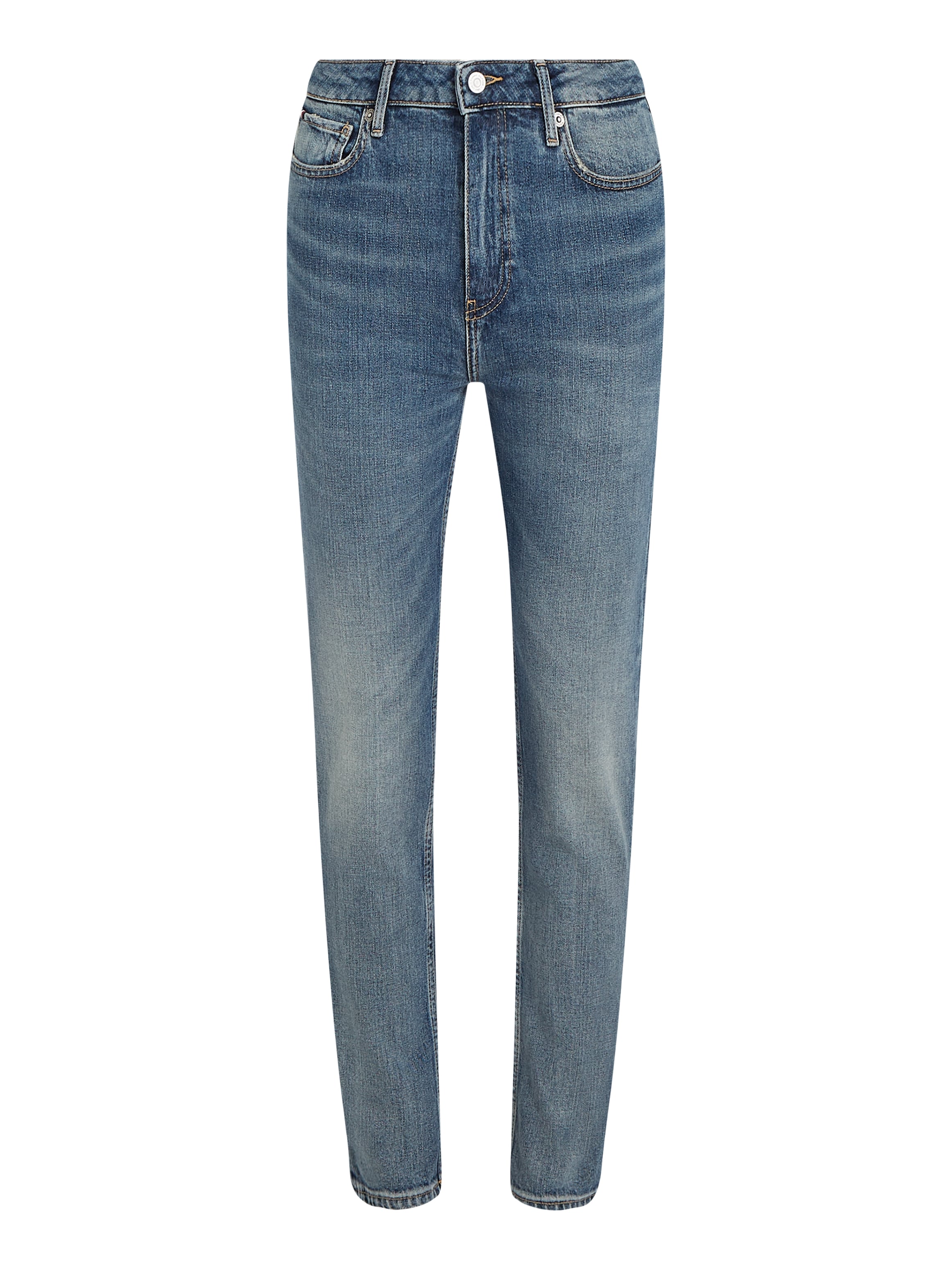 Tommy Hilfiger Slim-fit-Jeans »Slim Cigarette High Waist«, mit Logo-Badge, in blauer Waschung