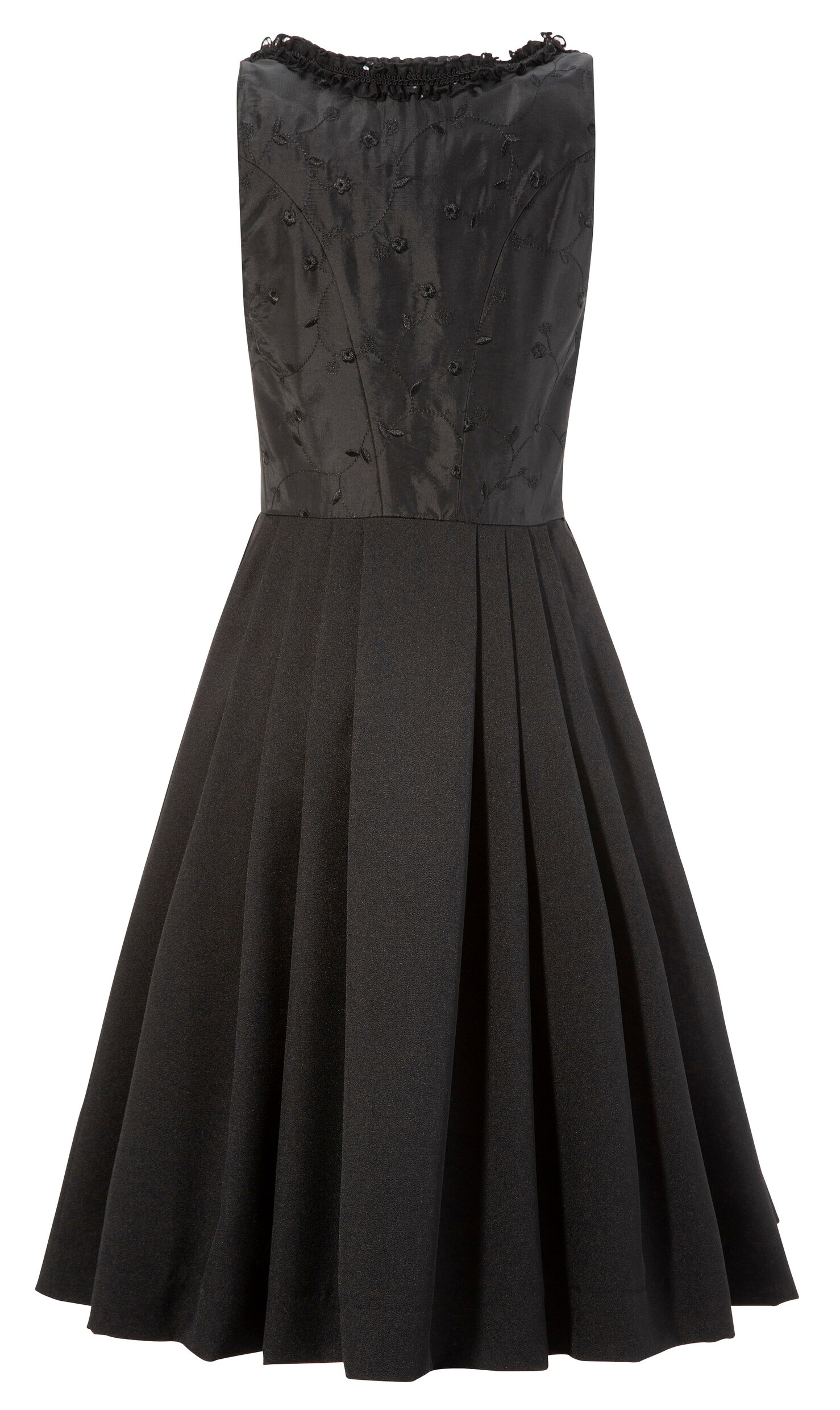 Turi Landhaus Dirndl (2 tlg.) Damen midi mit bestickter Tüllschürze