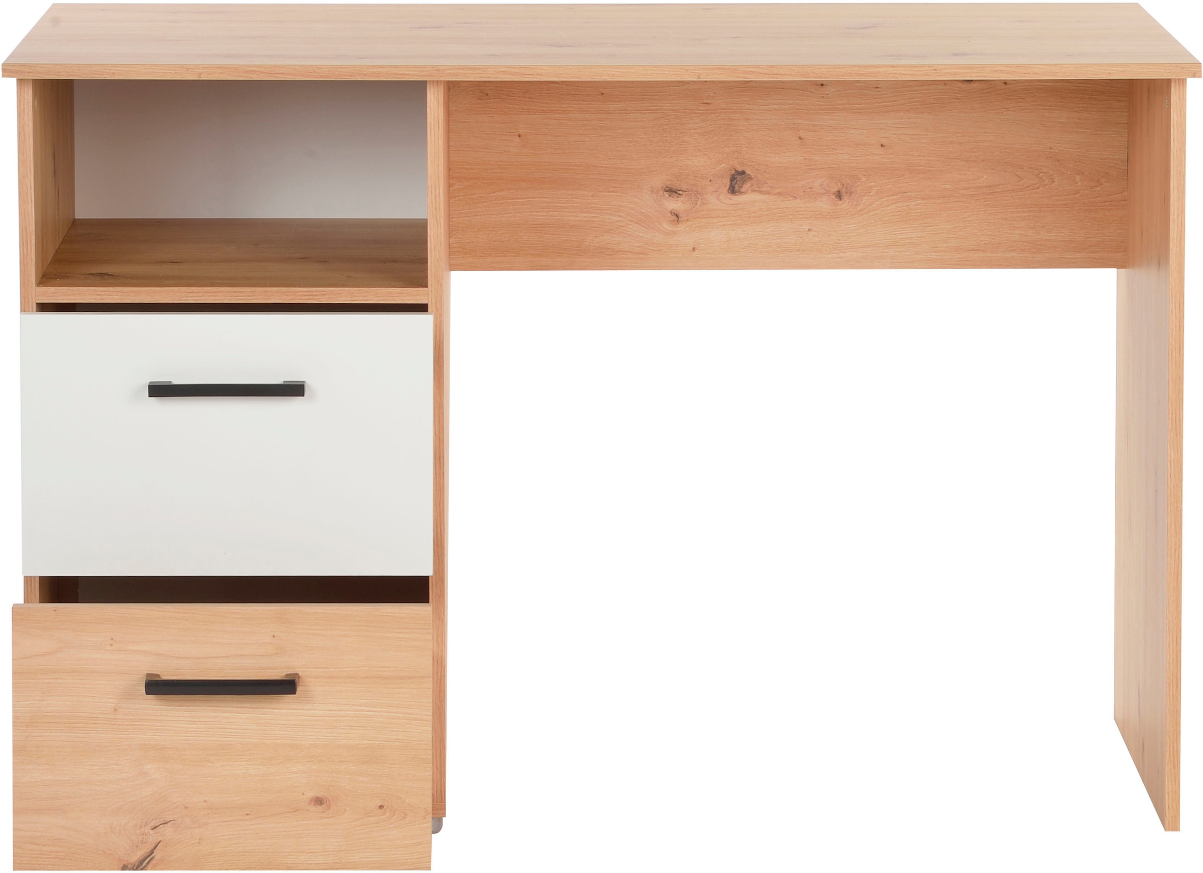 arthur berndt Jugendzimmer-Set »Jugendzimmer-Set »Bente« 5-teilig« 2tlg, 3tlg, 5tlg -Schrank, Bett, Schreibtisch, Sideboard, Standregal, 3 tlg. Artisan Oak Nb/Weiß