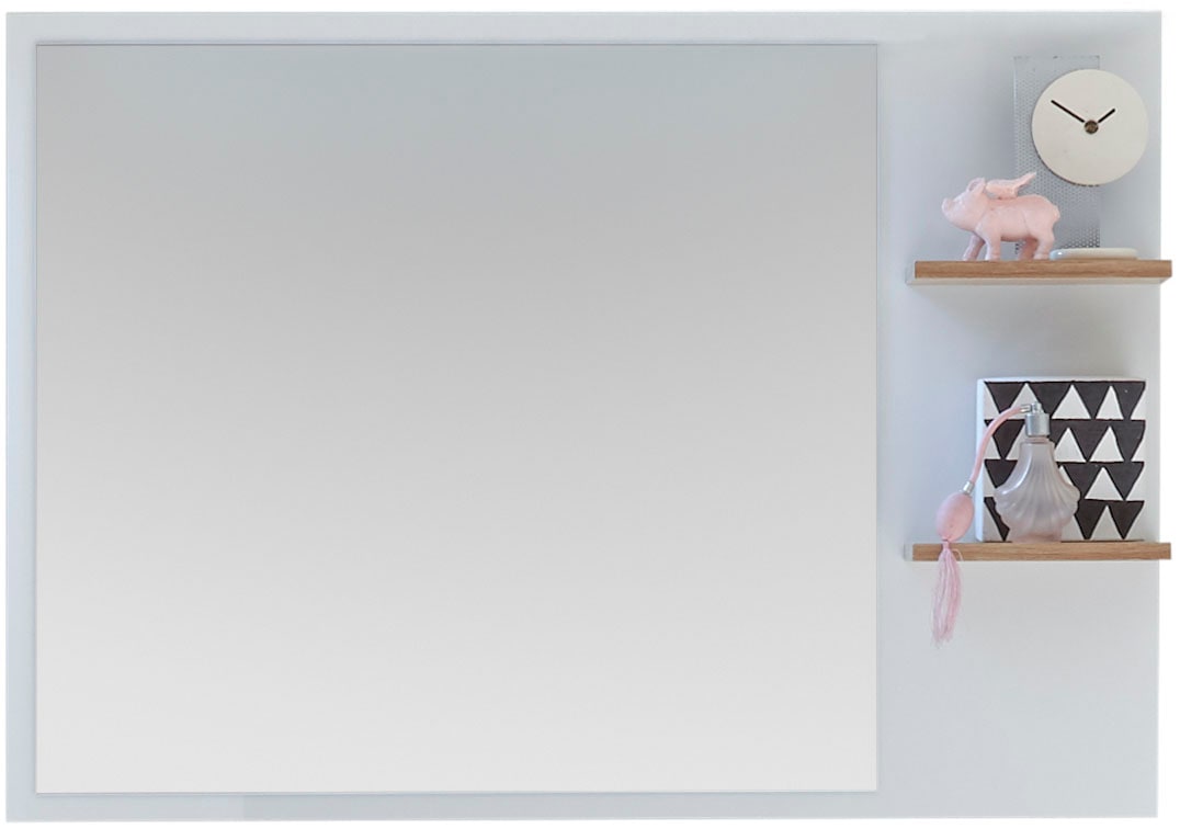 Saphir Badmöbel-Set »Quickset Mineralmarmor-Waschtisch mit LED-Spiegel, Unterschrank« 7 Stk. tlg.