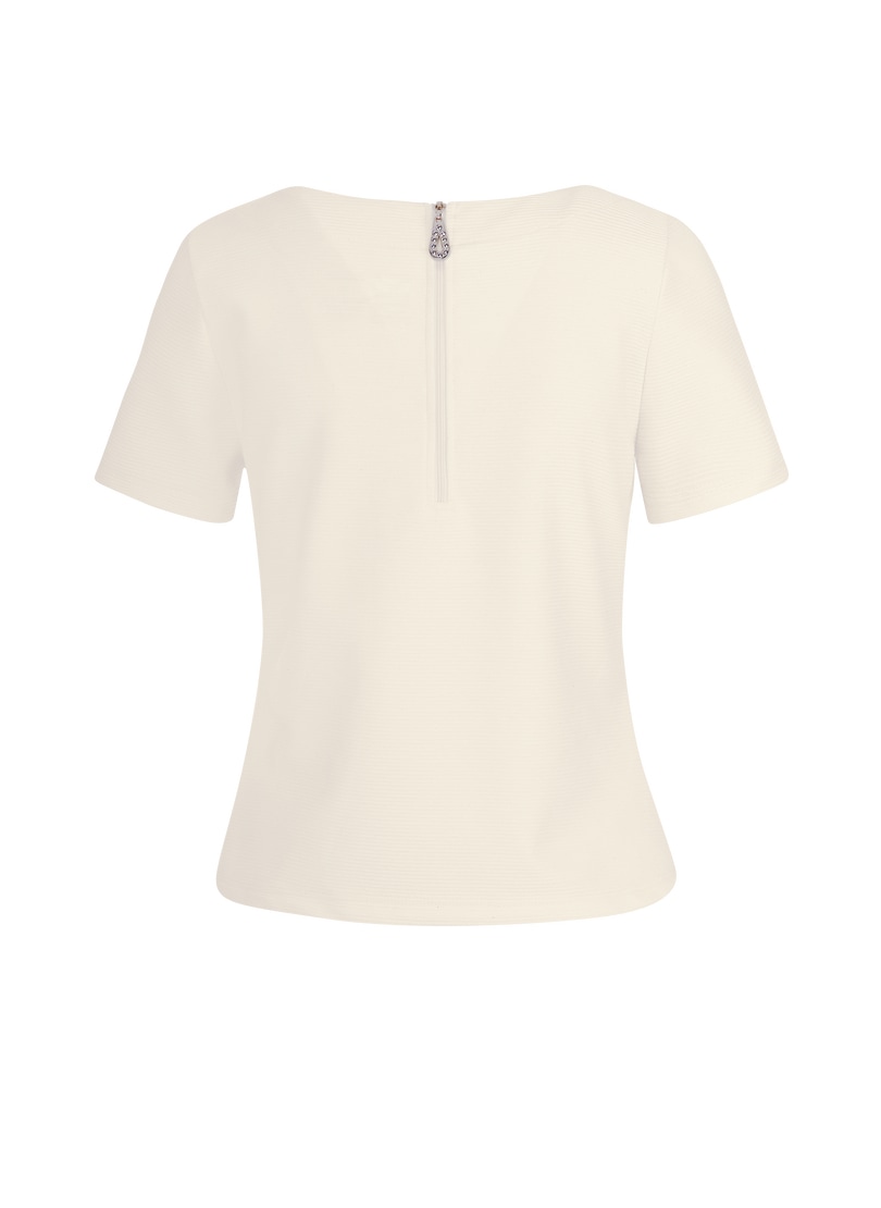 Trigema Sweatshirt »TRIGEMA Shirt mit kurzen Ärmeln mit Kristallsteinen«