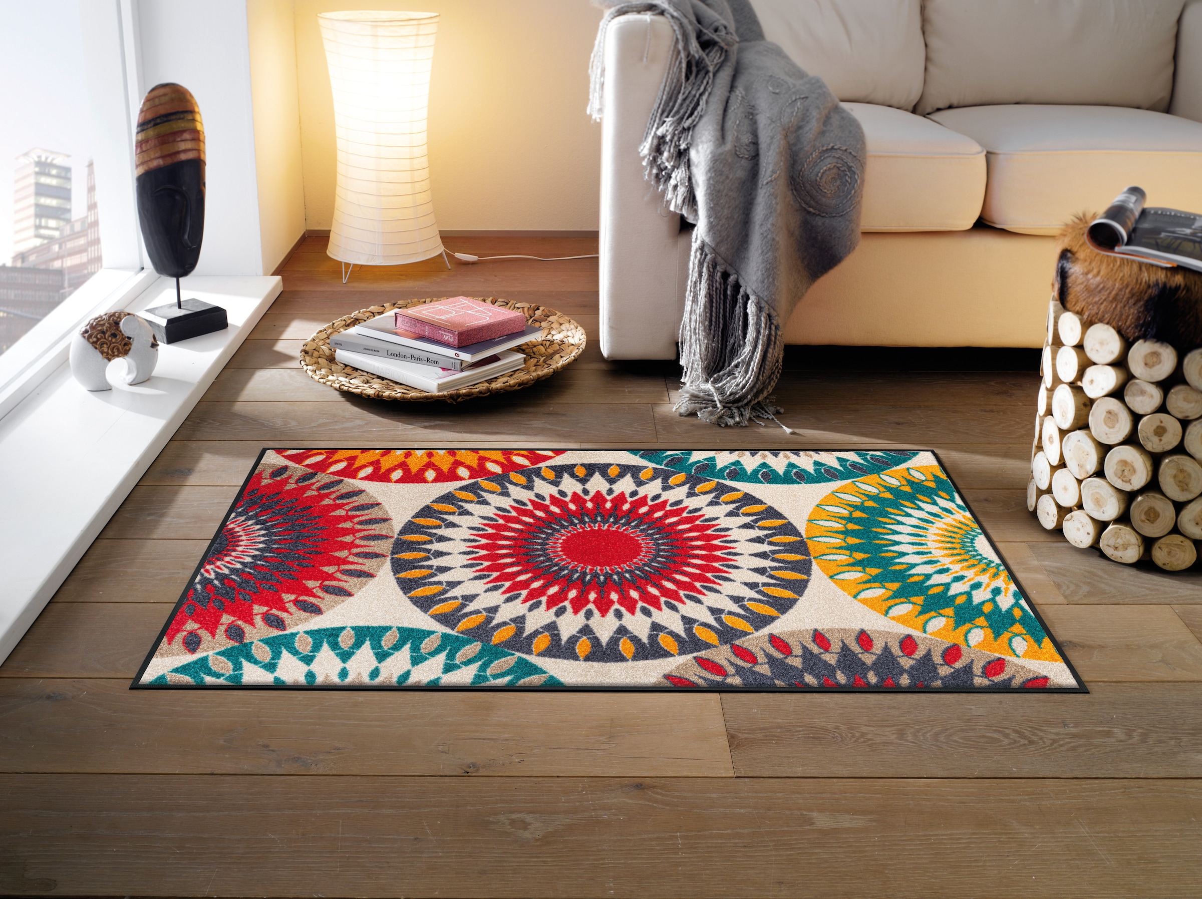 wash+dry by Kleen-Tex Teppich »Whirlwinds« rechteckig 7 mm Höhe