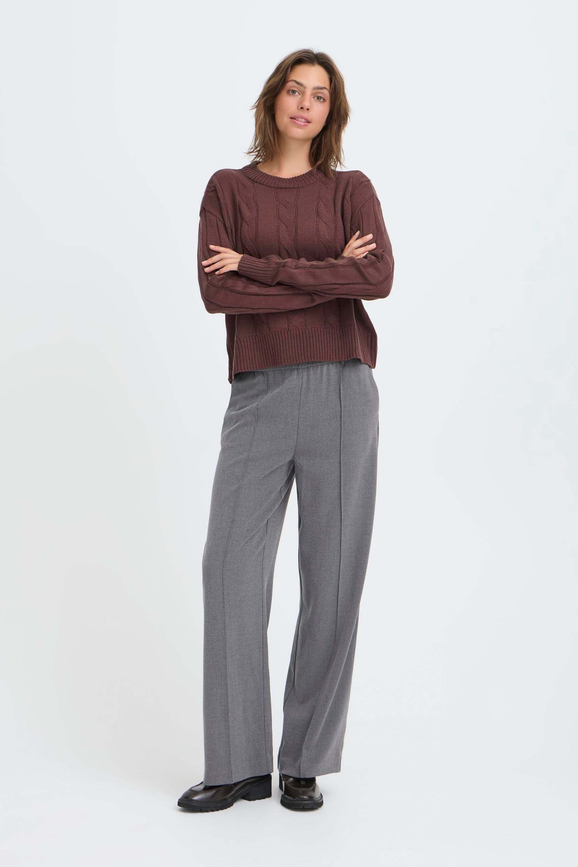 OXMO Strickfleece-Pullover »Strickpullover OXFKIMNI«