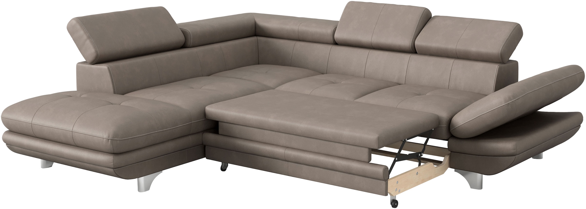 COTTA Ecksofa »Enterprise L-Form«, mit Arm- & Kopfteilverstellung, wahlweise mit Bettfunktion