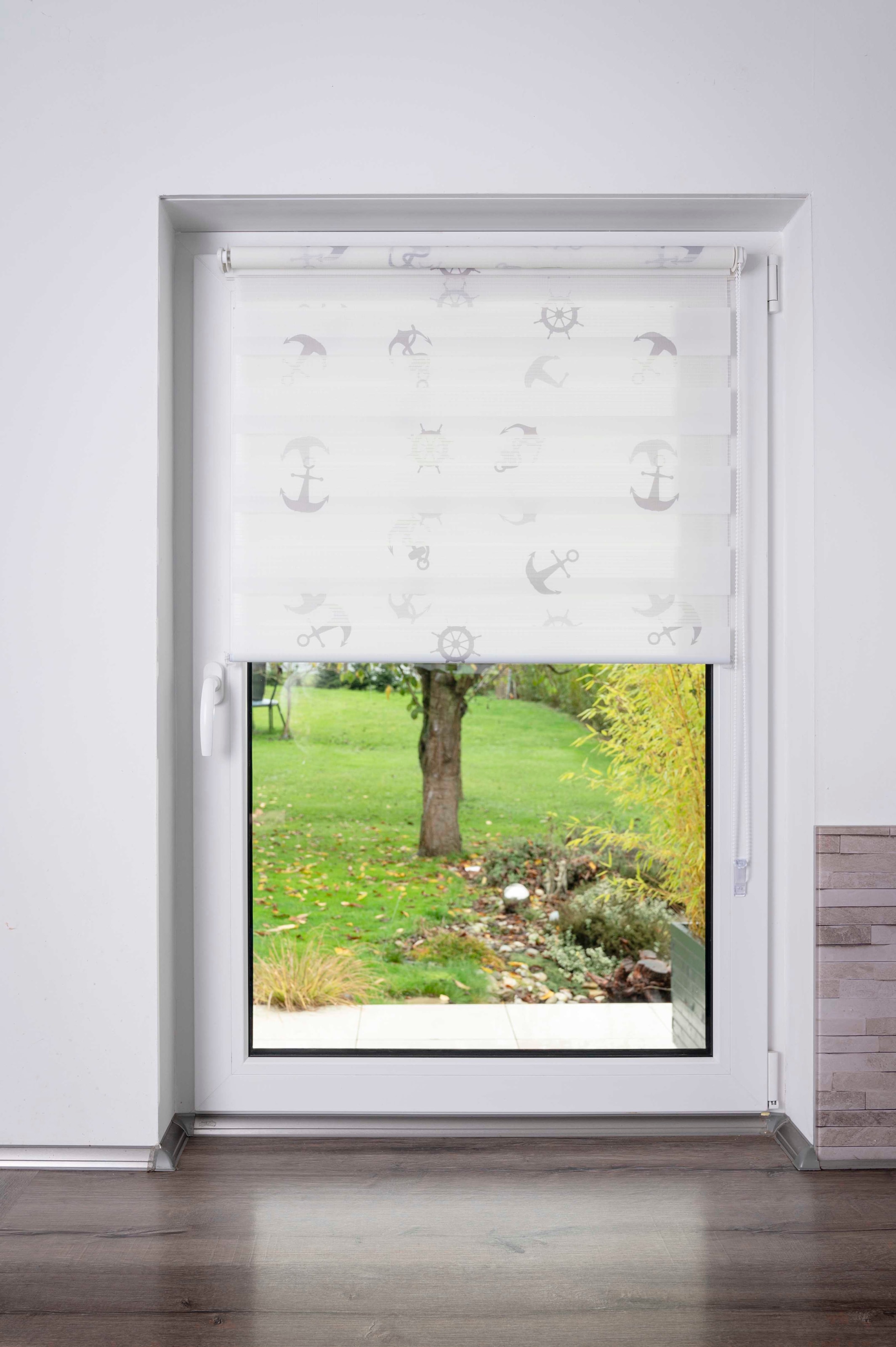 K-HOME Doppelrollo »MARITIM bedruckt« Lichtschutz Sichtschutz ohne Bohren freihängend Klemmfix, bedruckt