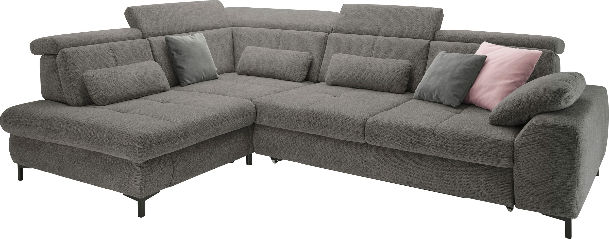 set one by Musterring Ecksofa »SO 3400, Komfortsitzhöhe 47cm oder 49cm, inkl. Sitztiefenverstellung«, verschiedene Funktionen, Kaltschaumpolsterung, Stellmaße 220 x 317 cm