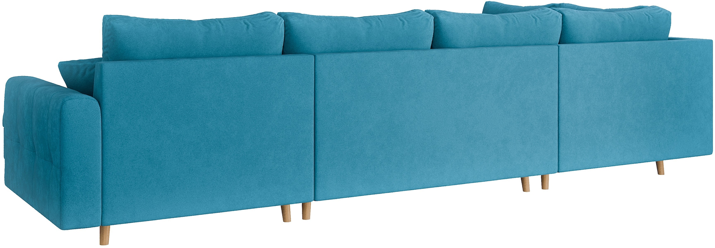 Home affaire Wohnlandschaft »CHARRE U-Form mit Ottomane, Maße B/T/H: 310/161/81 cm« feine Steppung, lose Rücken- und Zierkissen, auch in Cord und Bouclé