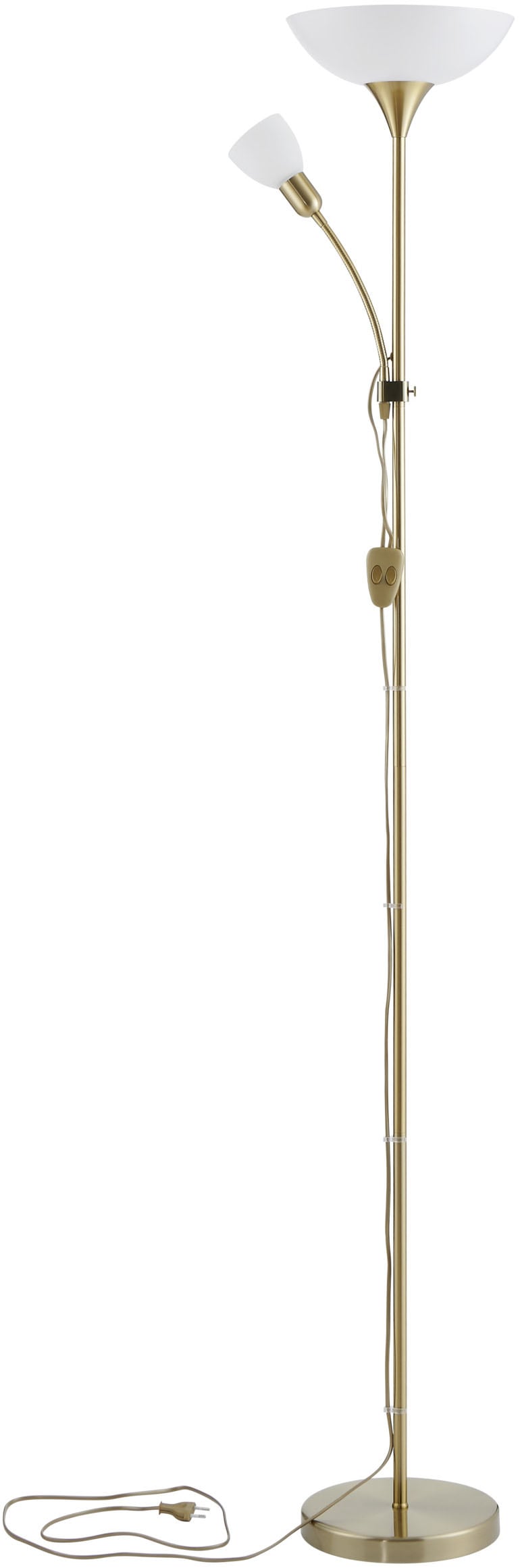 EGLO Stehlampe »UP 2 Stehlampe - Stahl - E27;E14 - 1X60W;1X18W - IP20« LED-Modul 1 Stk. Standleuchte, Leselampe, Wohzimmer, Schlafzimmer, H176,5 x Ø27,5 cm