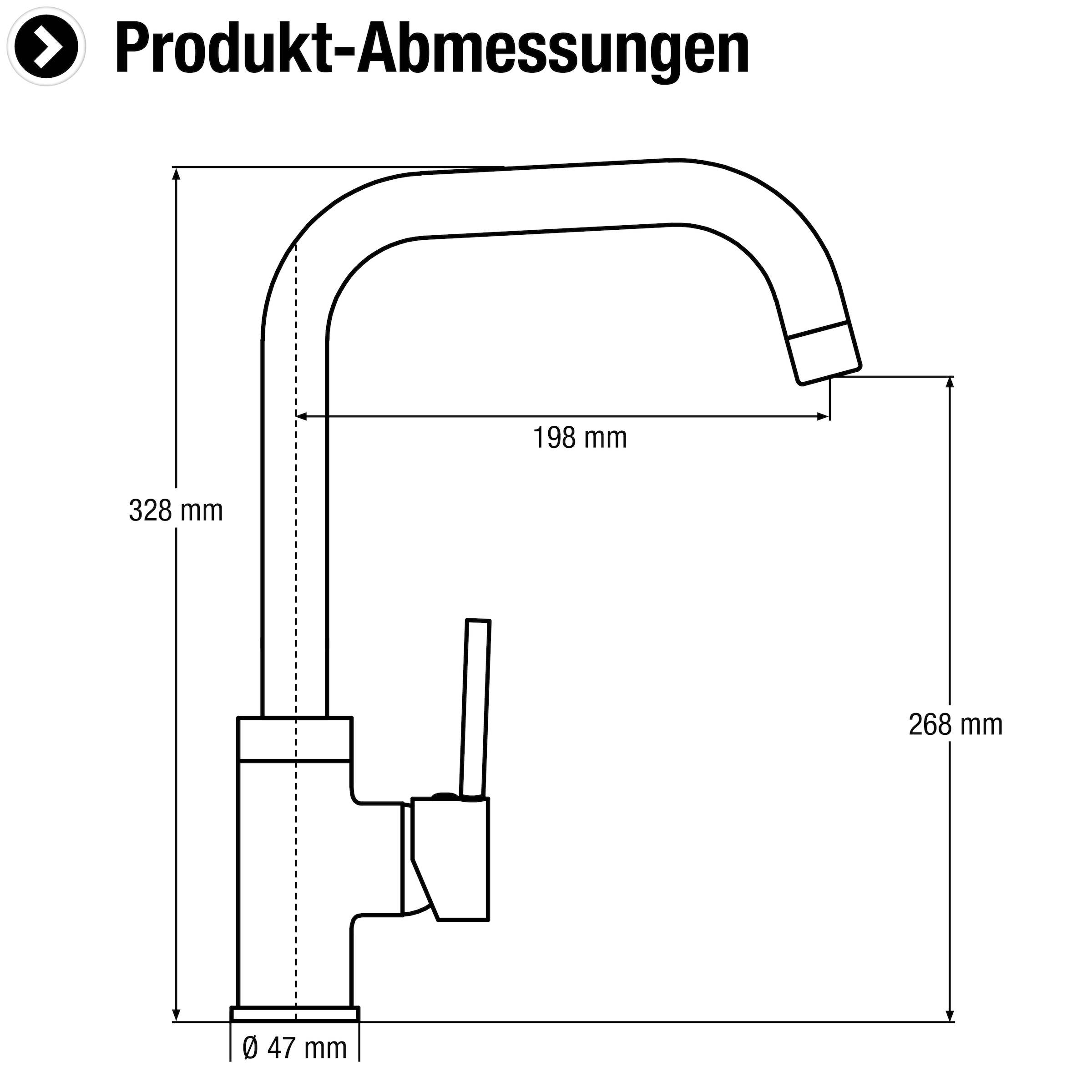 CORNAT Spültischarmatur »Aranda« HD, Messing, verchromt