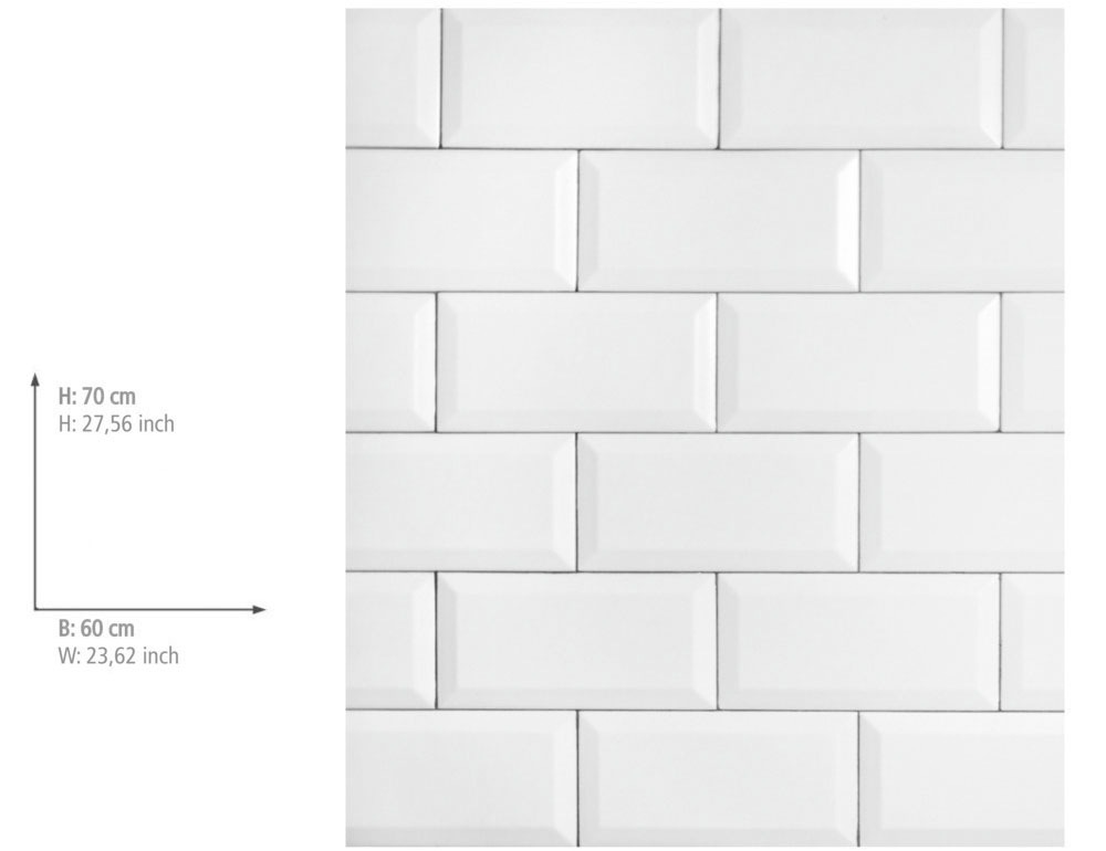 WENKO Küchenrückwand »Metro«, (1 tlg.), gehärtetes Glas, 60x70 cm