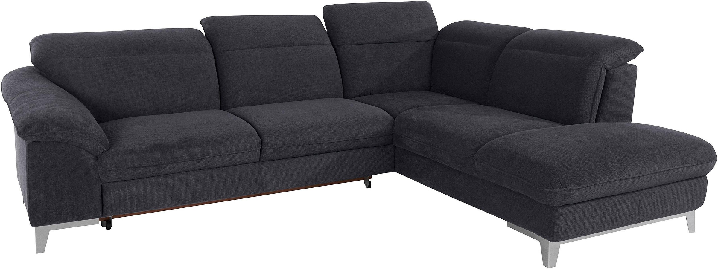 COTTA Polstergarnitur »Teresa«, (Set), Set: bestehend aus Ecksofa und Hocker, Ecksofa wahlweise Bettfunktion