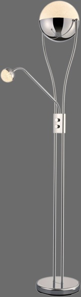 TRIO Leuchten LED Stehlampe »Chris«, 2 flammig, Leuchtmittel LED-Modul | LED fest integriert, Schalter,Getrennt schaltbar,integrierter Dimmer,Flexibel
