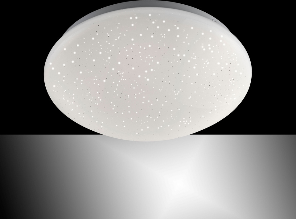 JUST LIGHT Deckenleuchte »SKYLER«, 1 flammig-flammig, LED, dimmbar, Ø 25 cm, Sternenhimmel-Optik, Farbwechsel RGB+W