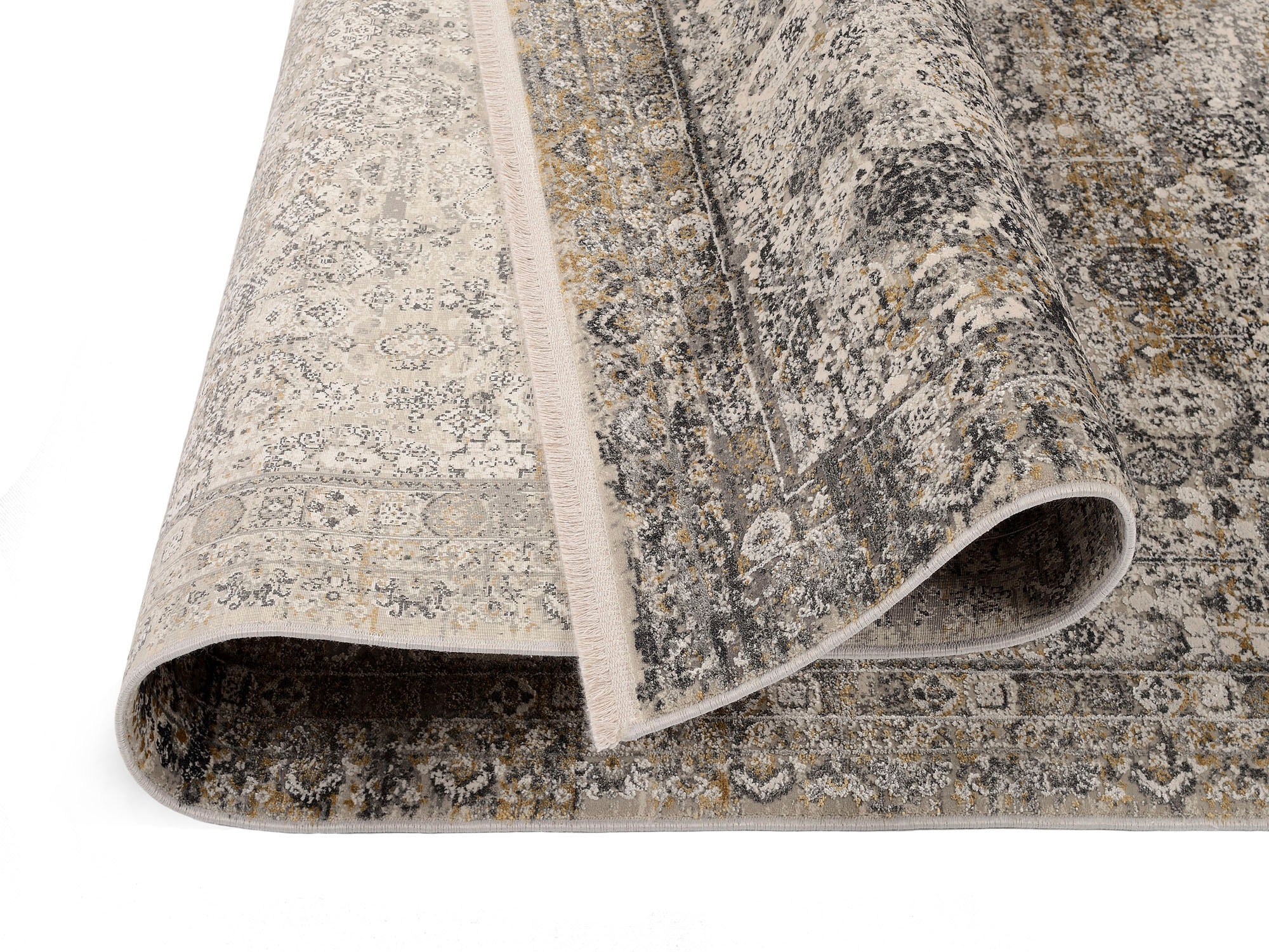 OCI DIE TEPPICHMARKE Teppich »Tradi«, rechteckig, 8 mm Höhe, Glanz Viskose, mit Fransen, Wohnzimmer