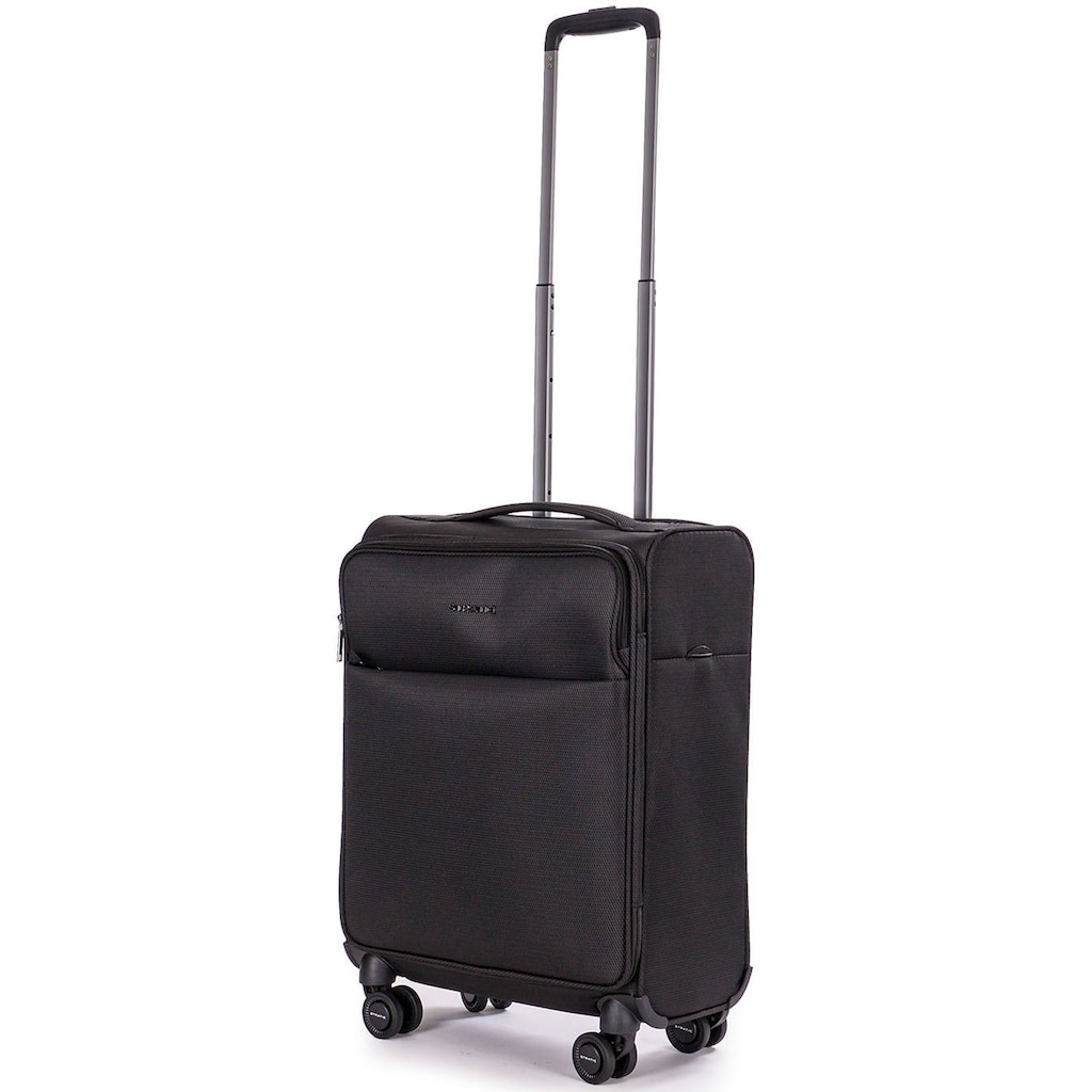 Stratic Weichgepäck-Trolley »Stratic Light + S, black«, 4 Rollen