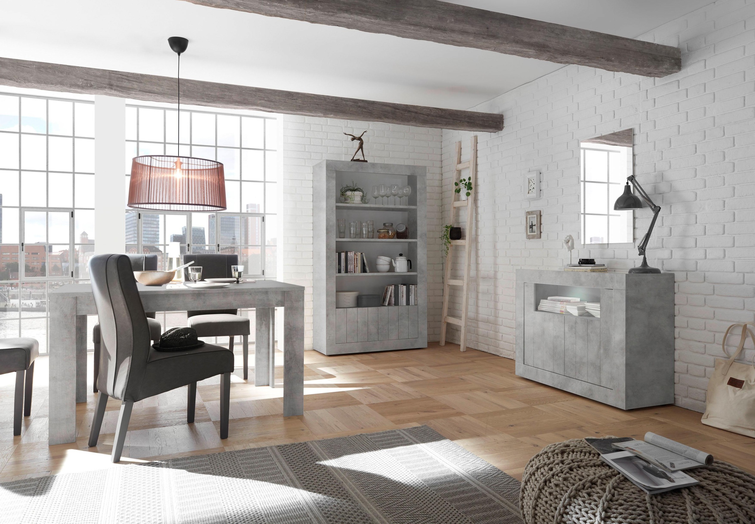 Home affaire Esstisch »Urbino« Breite 137 mit Ansteckplatte