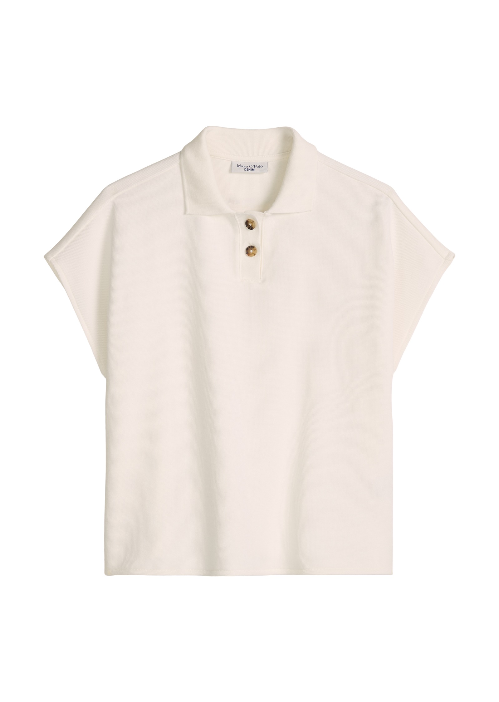 Marc O'Polo DENIM Poloshirt ärmellos wide aus Organic Cotton