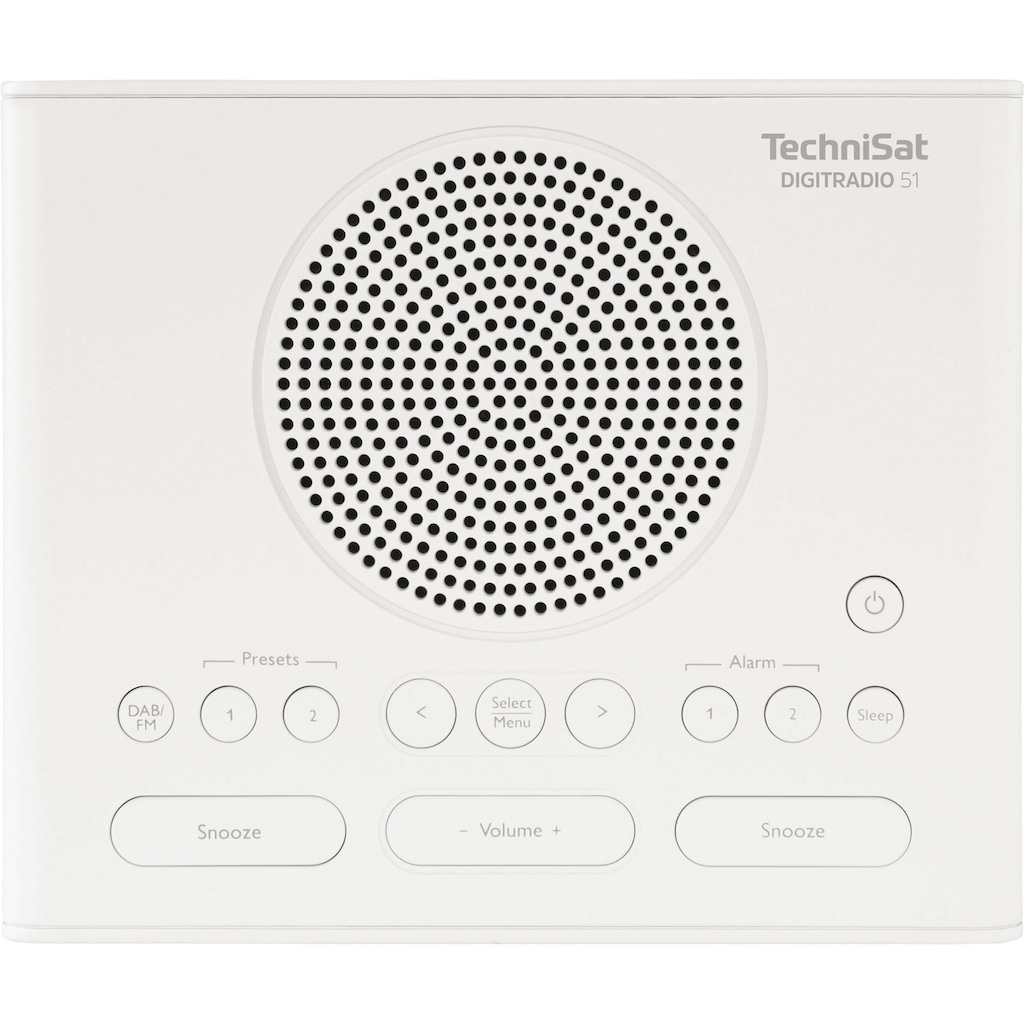 TechniSat Radiowecker »DIGITRADIO 51 - Uhrenradio«, mit DAB+, Snooze-Funktion, dimmbares Display, Sleeptimer