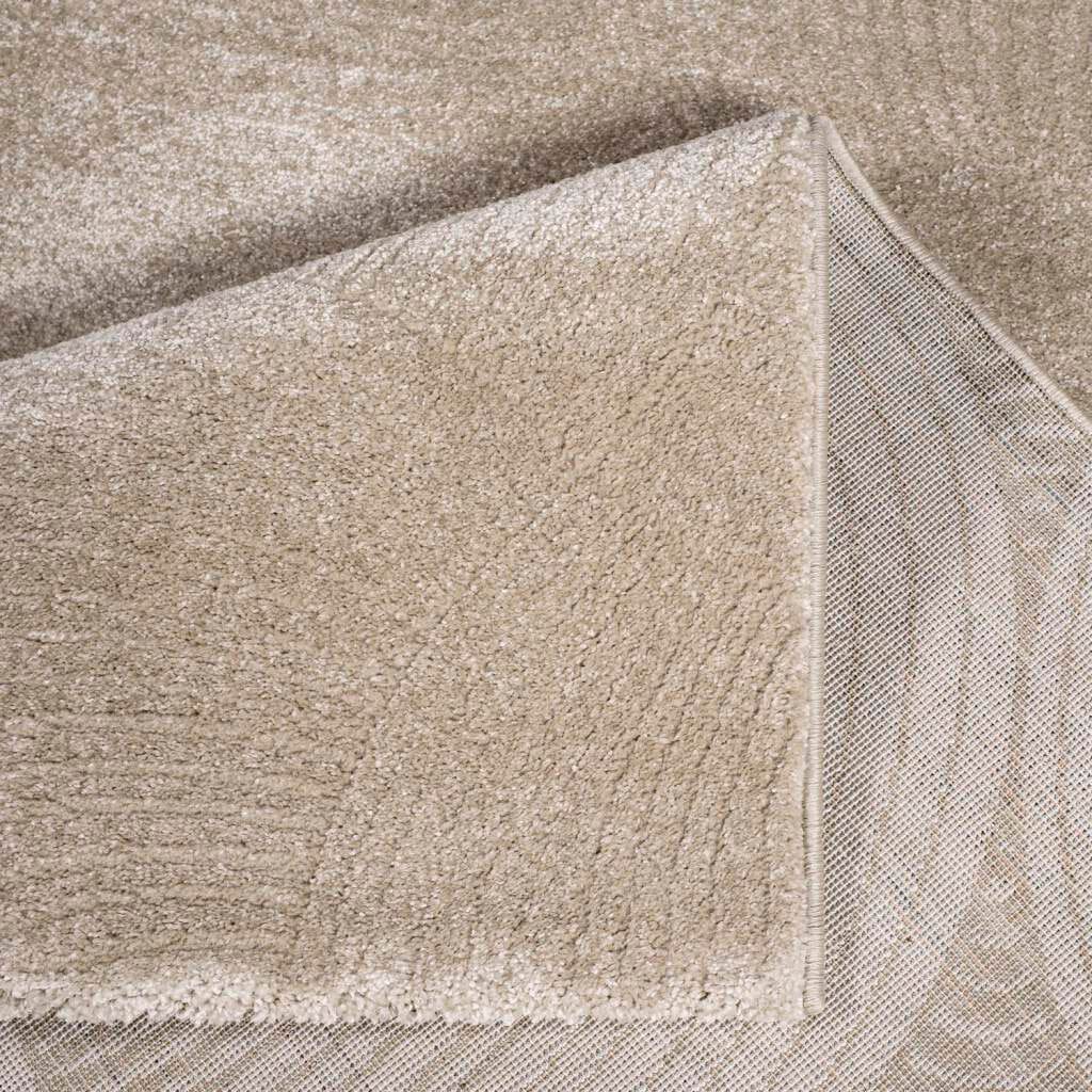 Carpet City Teppich »Friseé-Teppich FANCY 647«, rechteckig, 12 mm Höhe, Läufer, Kurzflor,3D-Optik,Kreisförmiges Muster, Wohnzimmer