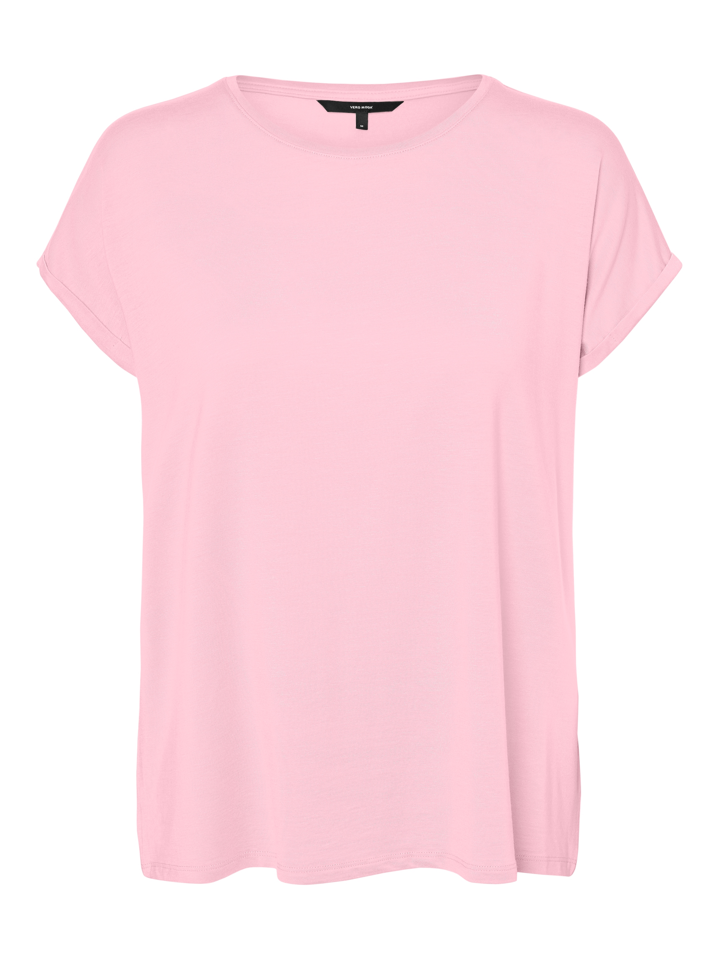Vero Moda T-Shirt »VMAVA PLAIN SS TOP JRS NOOS« Materialmix, regular fit