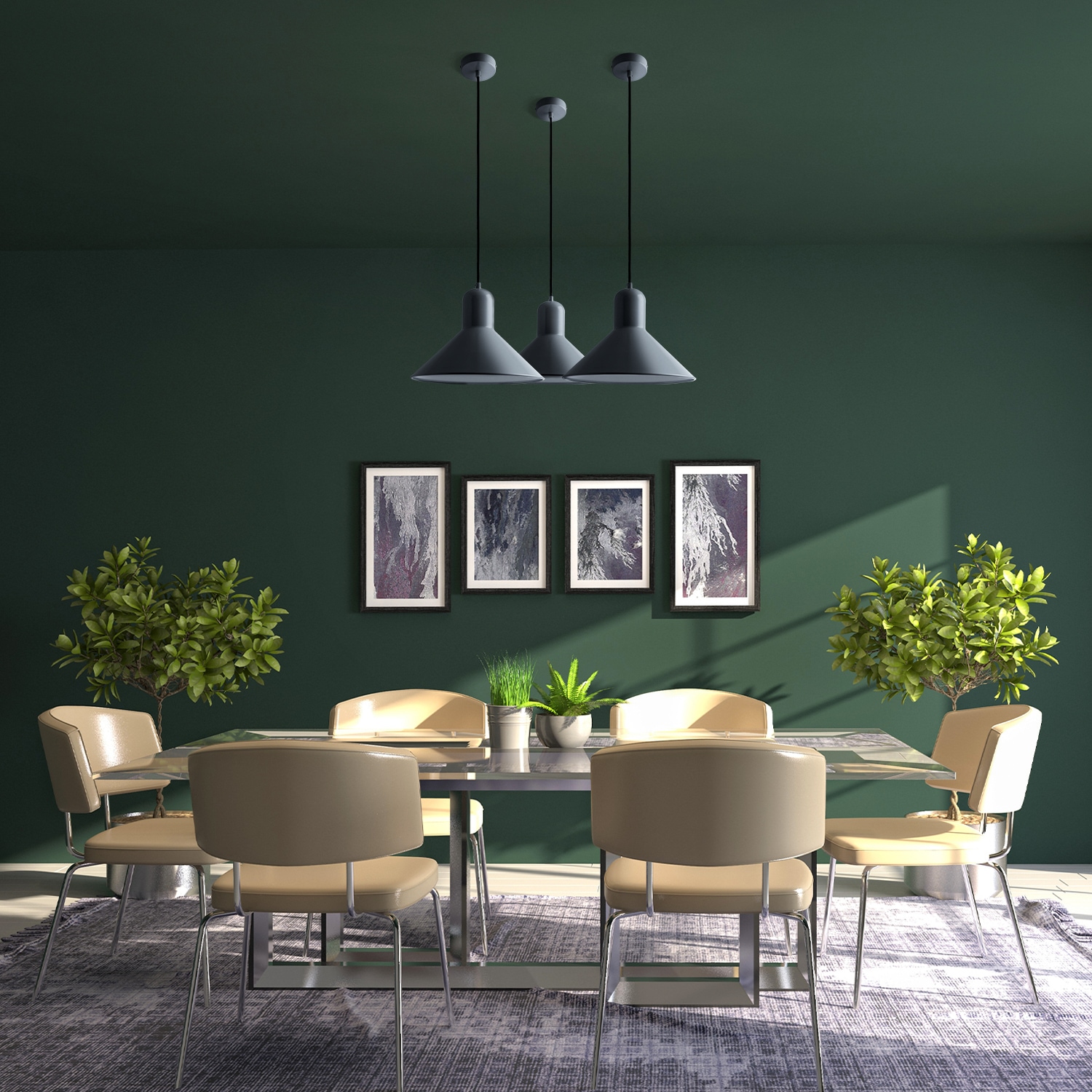 Paco Home Pendelleuchte »CLAIRE« E27 Hängelampe Esszimmer Küchenlampe Hängend Esstischlampe Matt E27