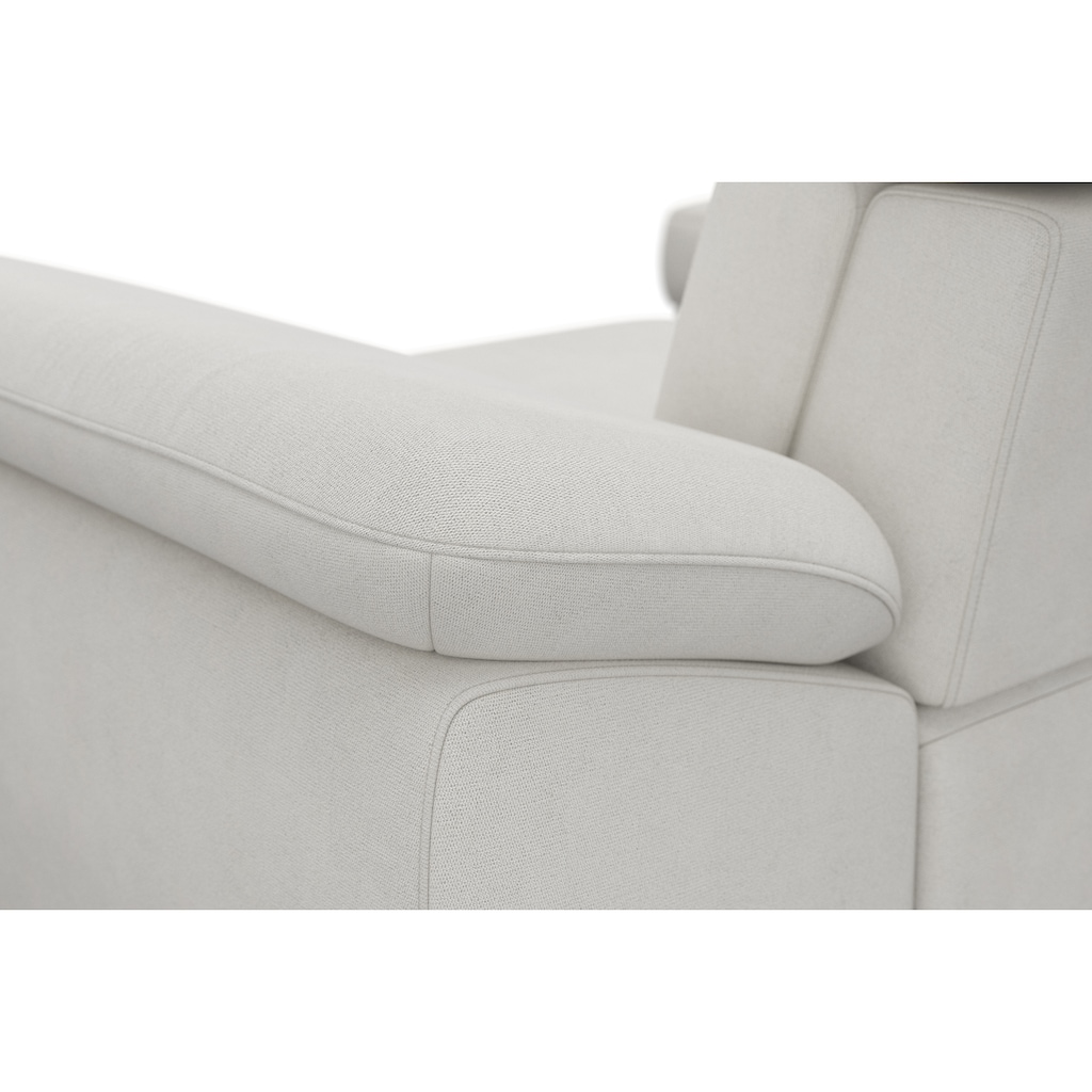 sit&more Ecksofa »Cabrio«, mit Sitztiefen- und Armteilverstellung sowie Federkern, 2 Nierenkissen