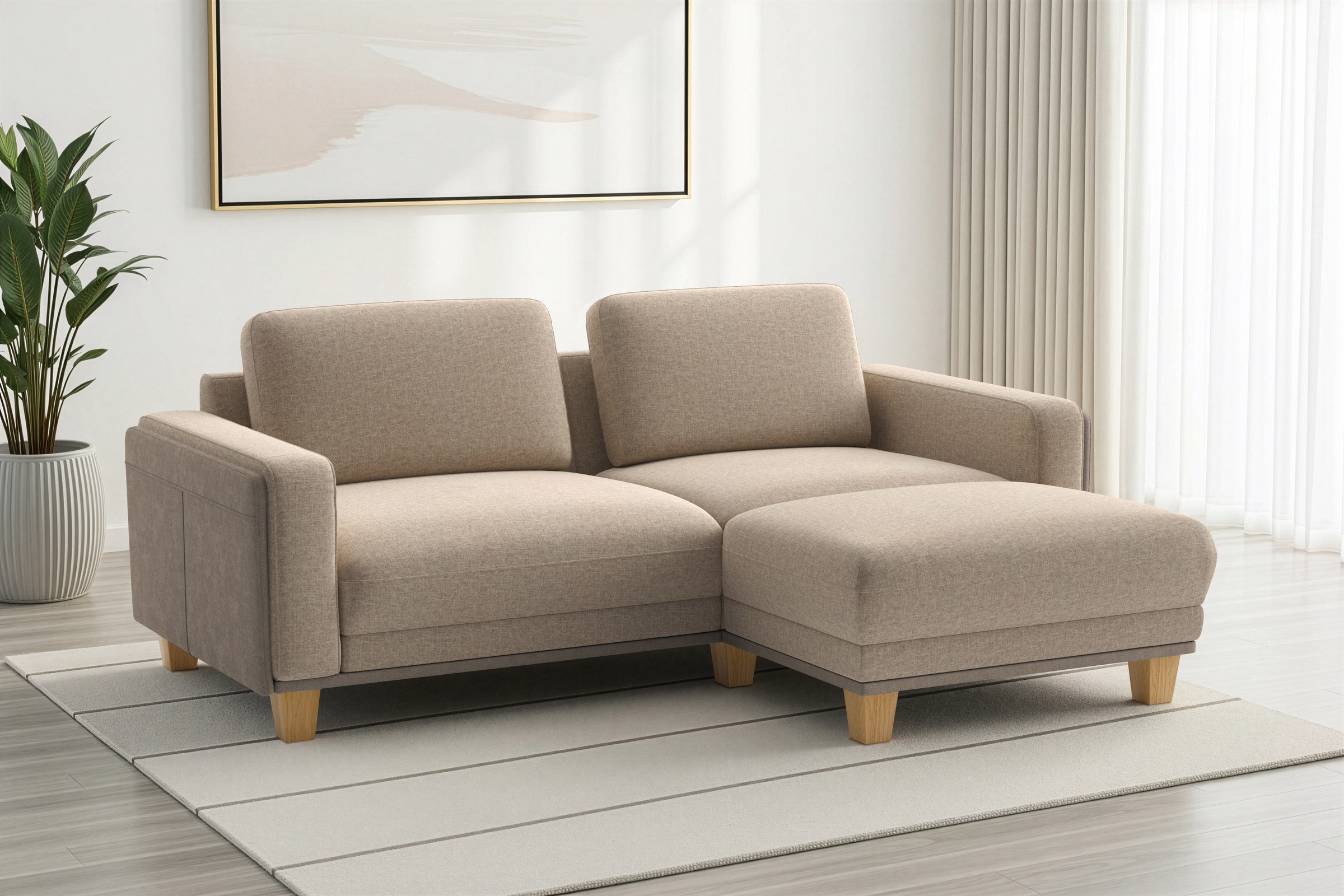 sit&more Ecksofa »Concept« Modernes Sofa in drei Fußfarben zur Auswahl