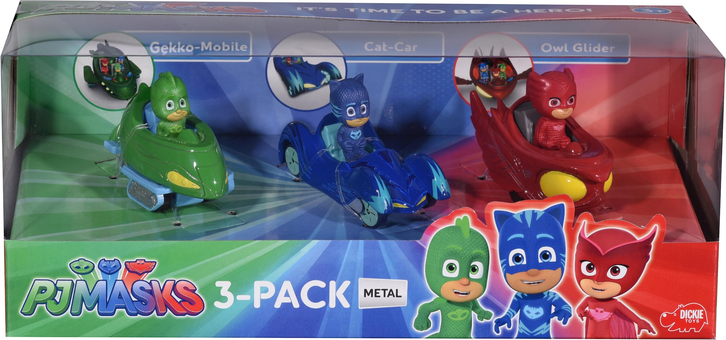 Dickie Toys Spielzeug-Auto »PJ Masks 3-Pack«, (Set, 3 tlg.)