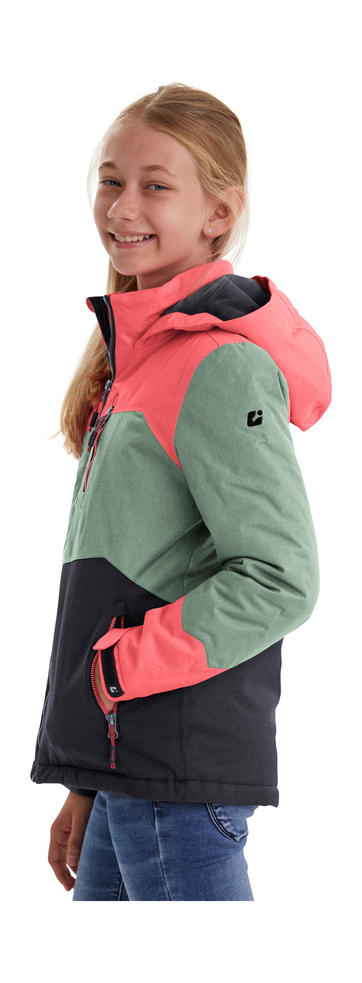 Killtec Outdoorjacke »Lynge GRLS JCKT B«, Wasserdichte Winterjacke mit Kapuze, Fleece, verstellbaren Ärmeln