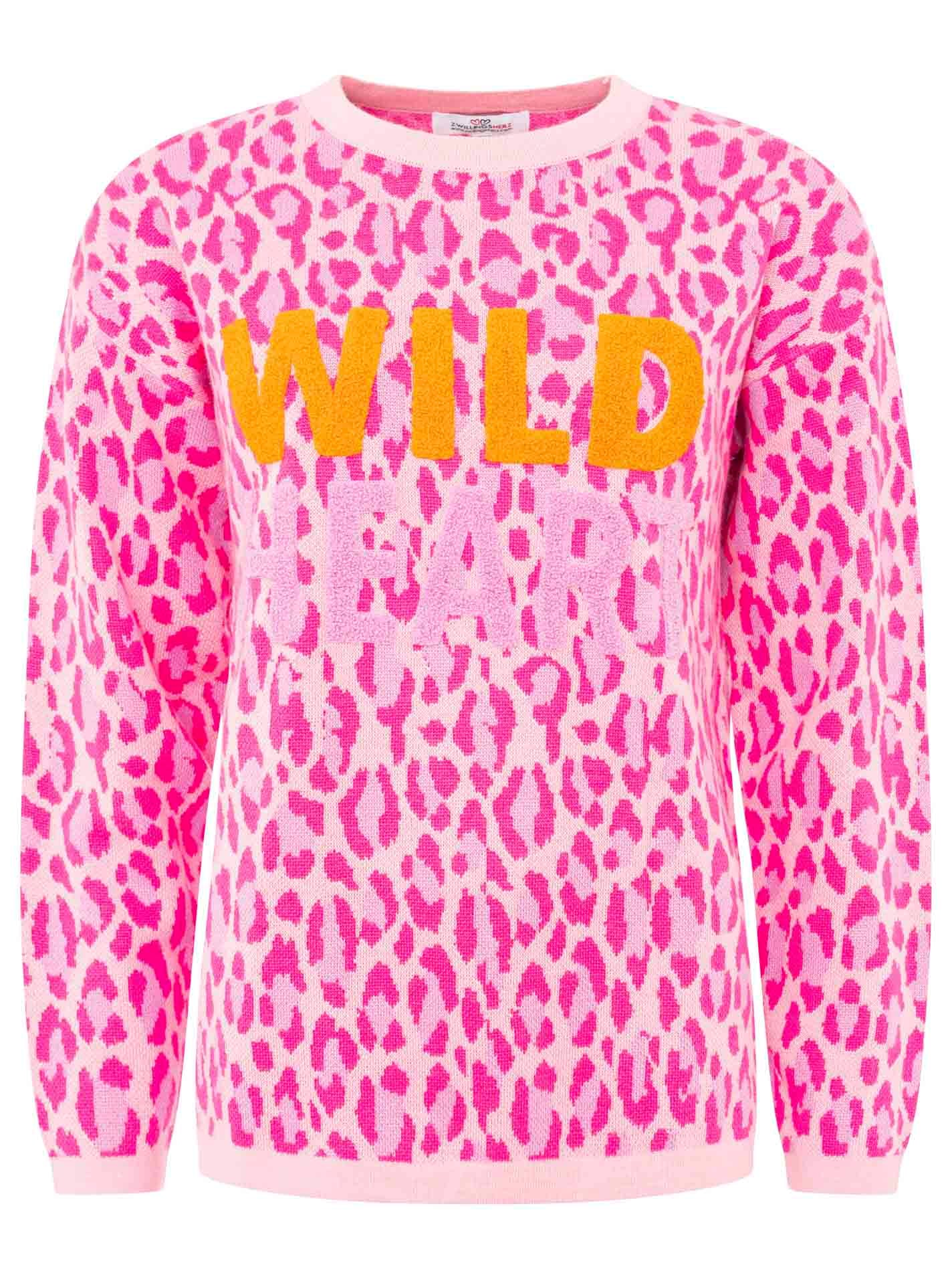 Zwillingsherz Strickpullover »"Wild Heart"«, mit Neon Aufschrift