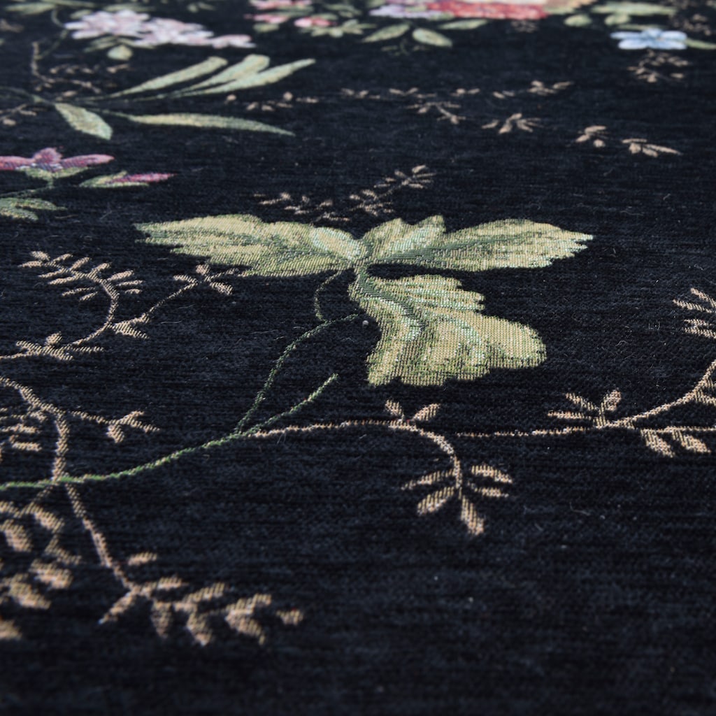 THEKO Teppich »Flomi Sagrini«, rechteckig, 3 mm Höhe, Flachgewebe, Pastell-Farben, Blumen Design, Wohnzimmer