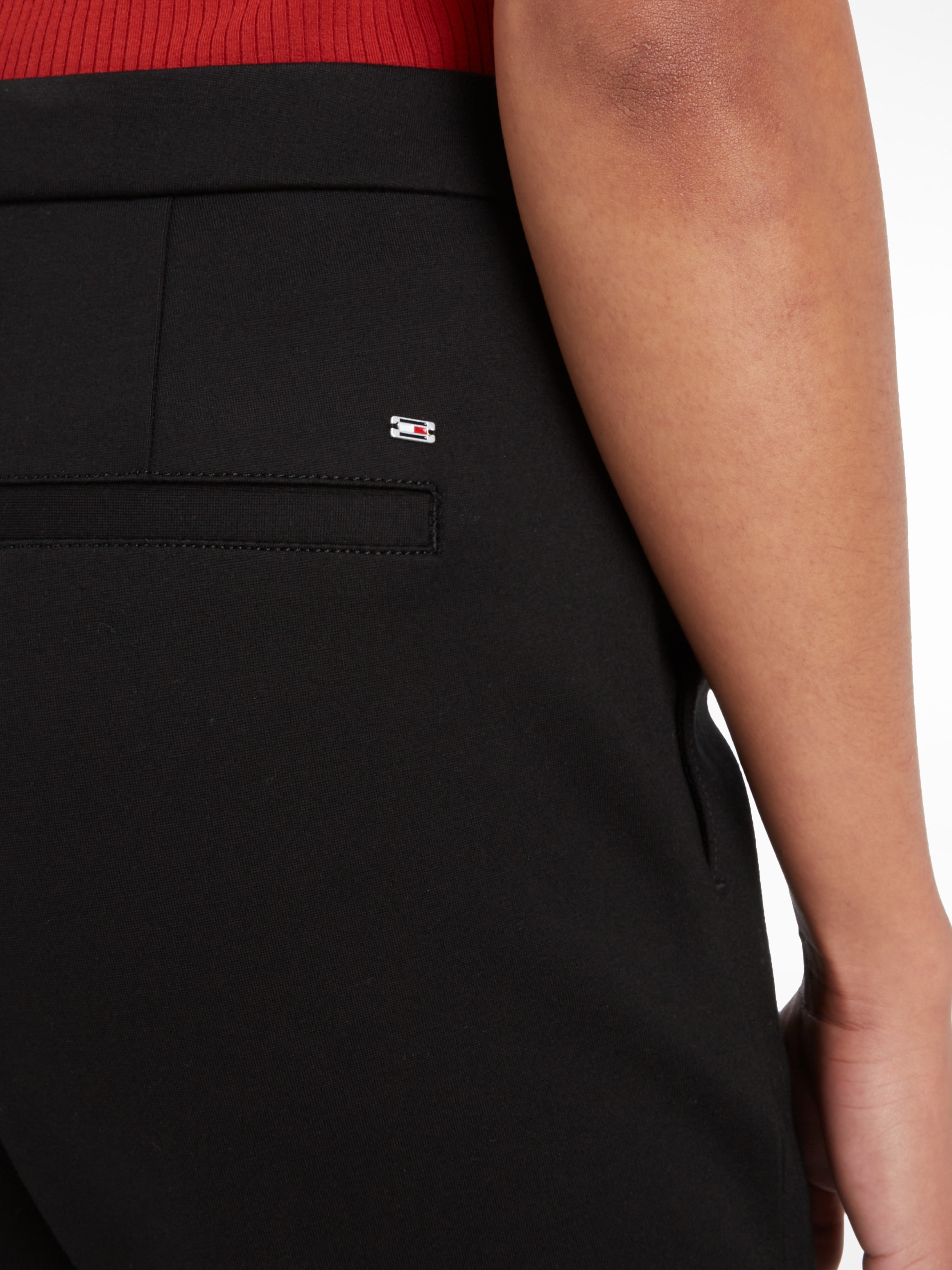 Tommy Hilfiger Webhose »ELEVATED SLIM STRAIGHT KNIT PANT«, mit Tommy Hilfiger Markenlabel