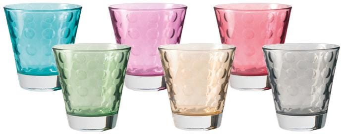 LEONARDO Becher »Optic«, (Set, 6 tlg., 6), Colori Qualität, 220 ml, 6-teilig