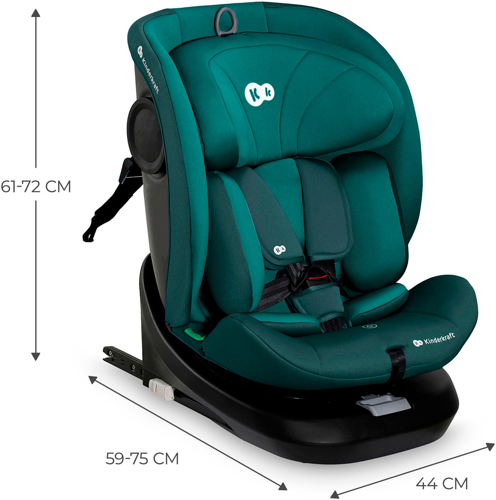 Kinderkraft Autokindersitz »I-GROW i-Size« Klasse 0 / 1 / II / III (bis 36 kg) 360° – drehbarer Kindersitz