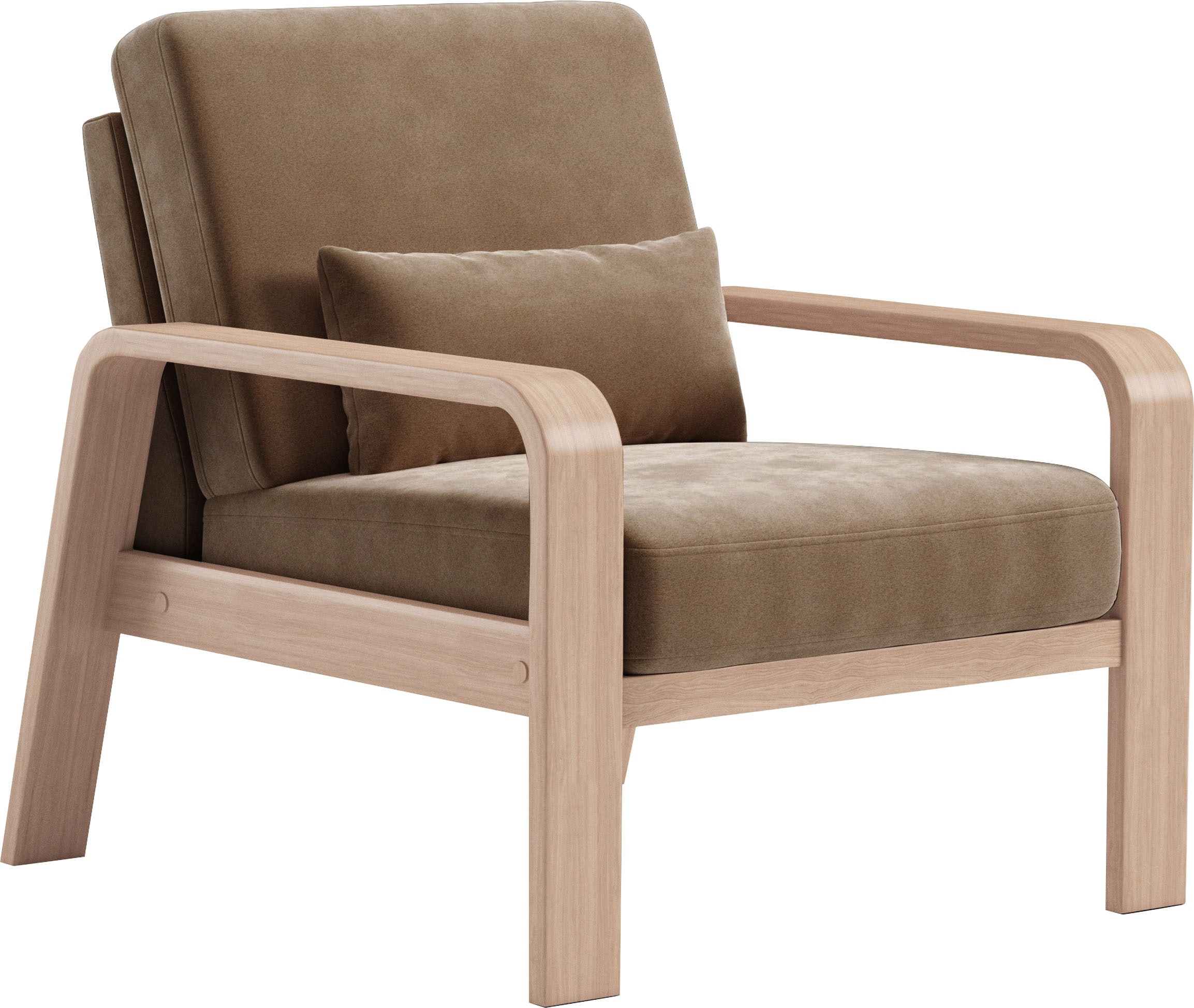 sit&more Sessel »Kolding«, Armlehnen aus Buchenholz in natur, verschiedene Bezüge und Farben